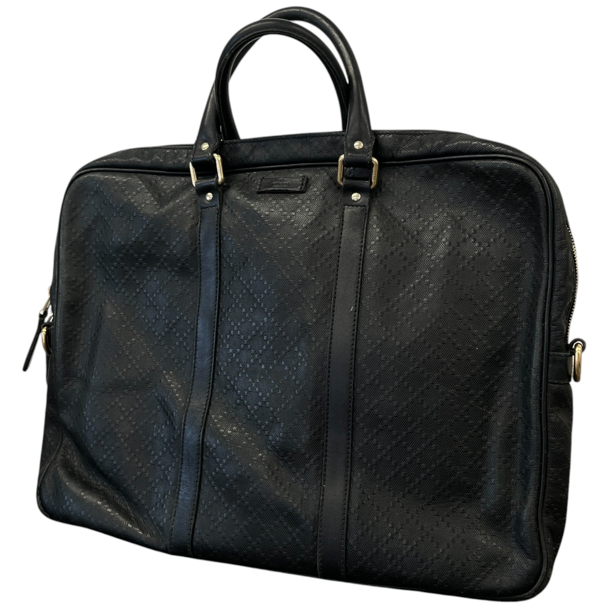 Men's Diamante Plaque Logo Bag Black