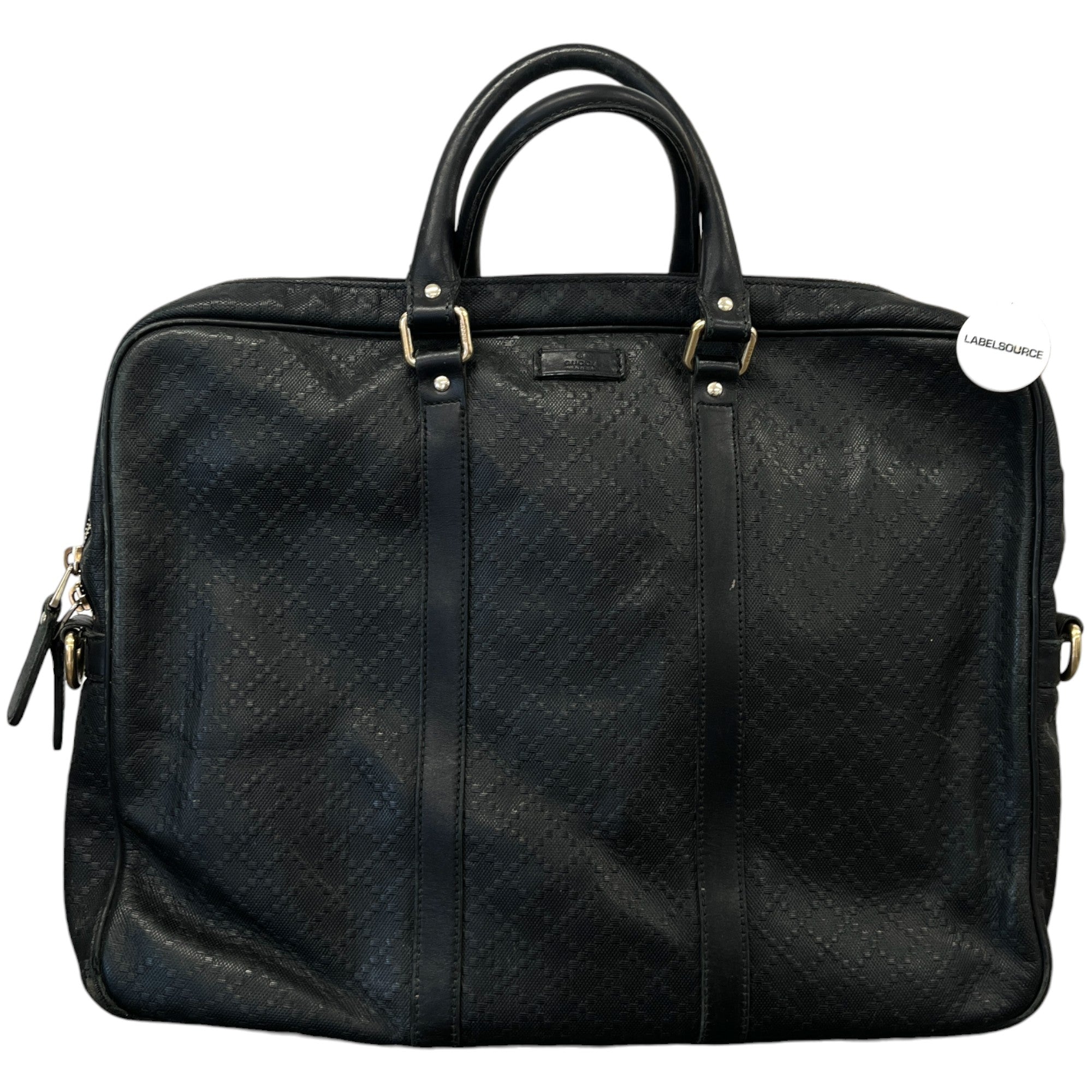 Men's Diamante Plaque Logo Bag Black