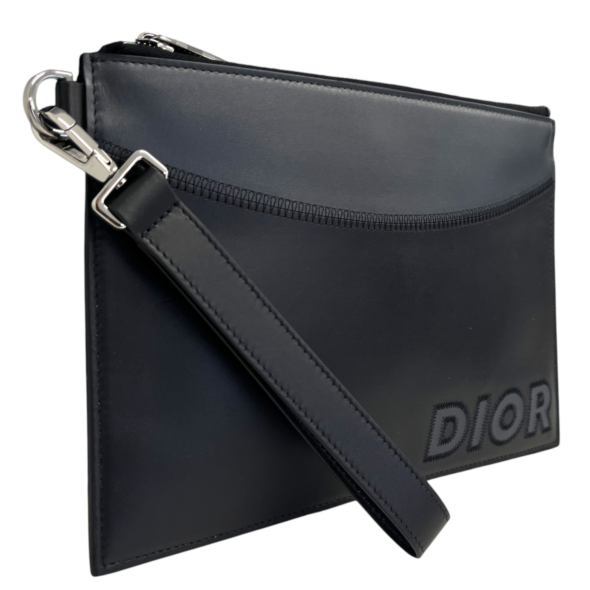 Men's Embroidered Logo Pouch Black