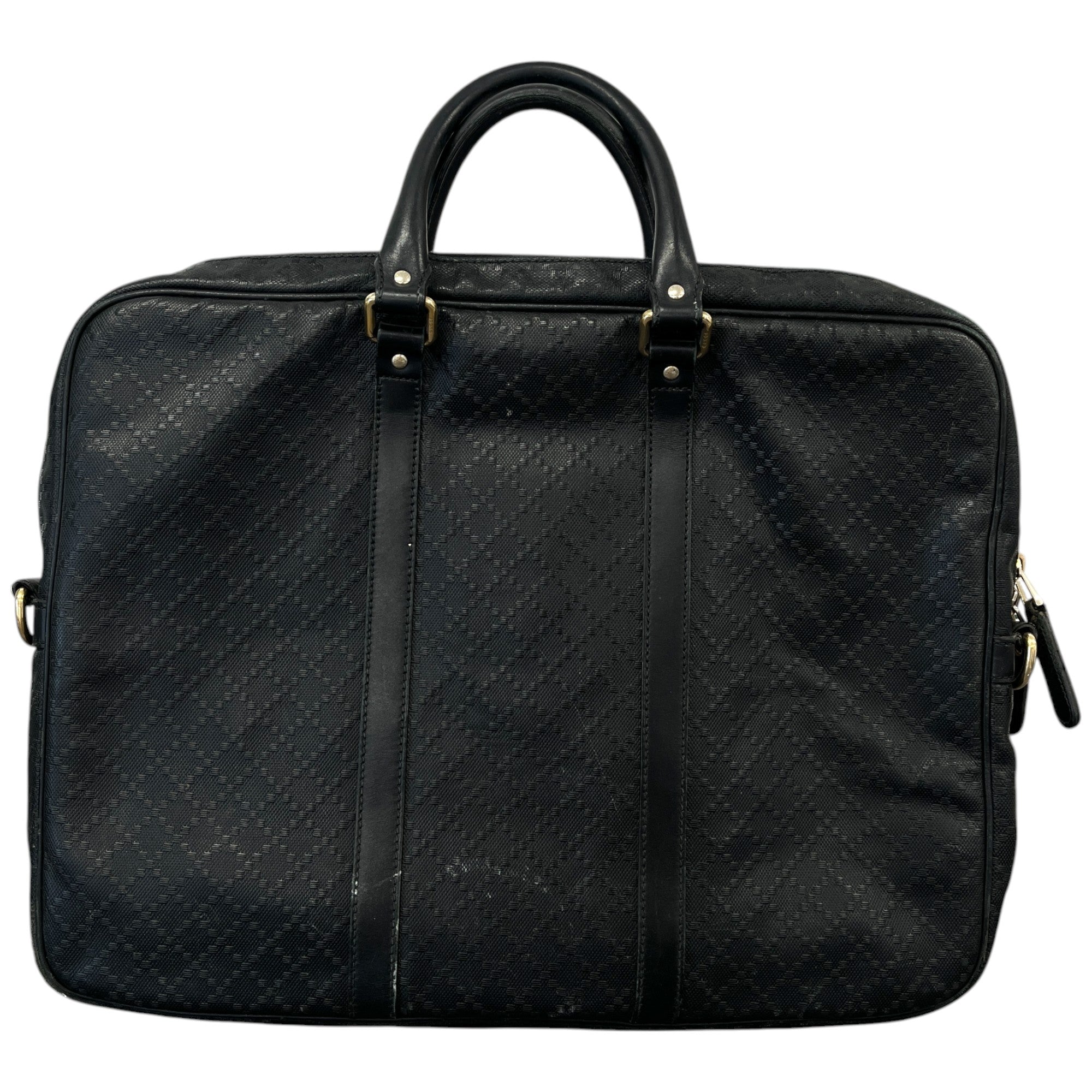 Men's Diamante Plaque Logo Bag Black