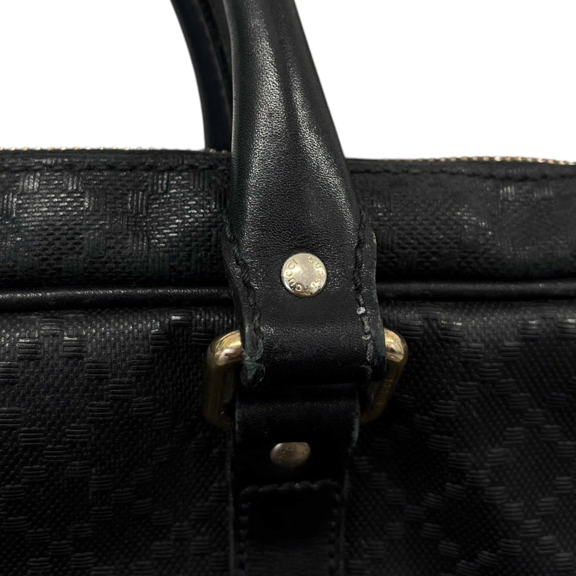 Men's Diamante Plaque Logo Bag Black