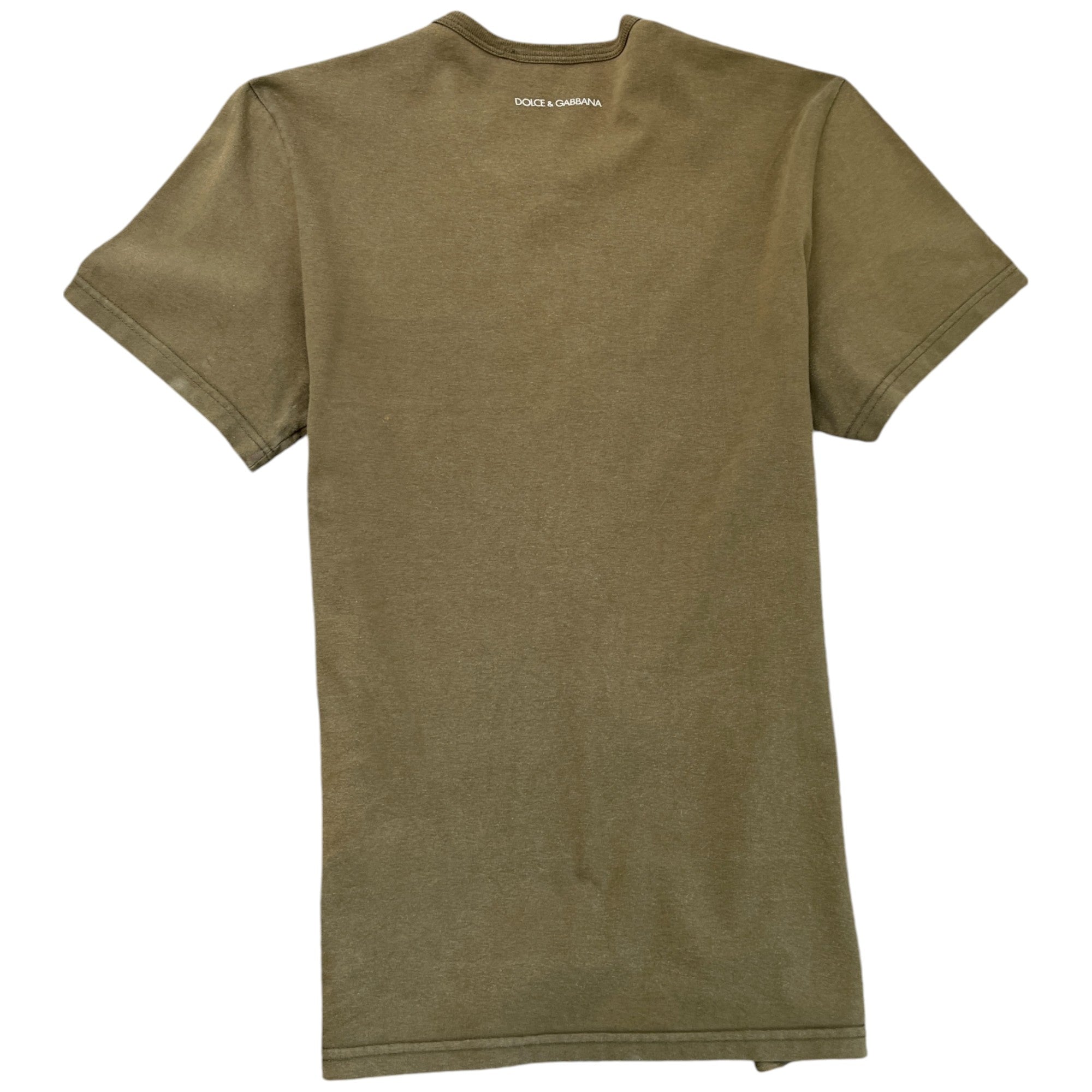 Men's Printed Logo T-Shirt Khaki Size S