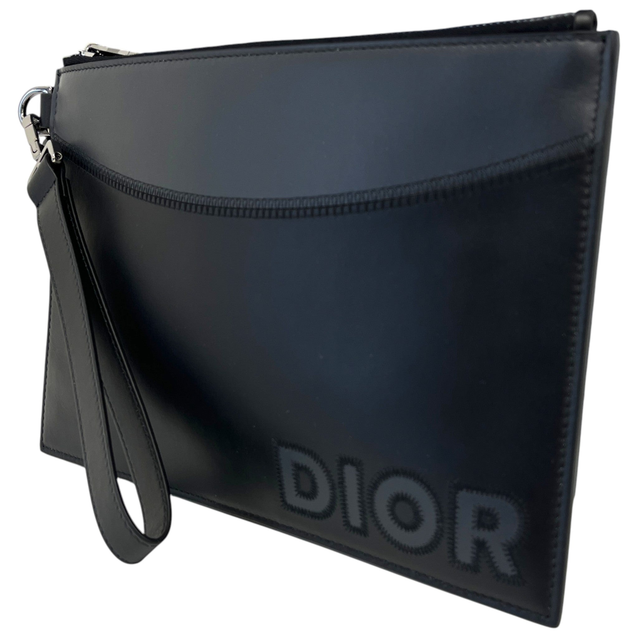 Men's Embroidered Logo Pouch Black