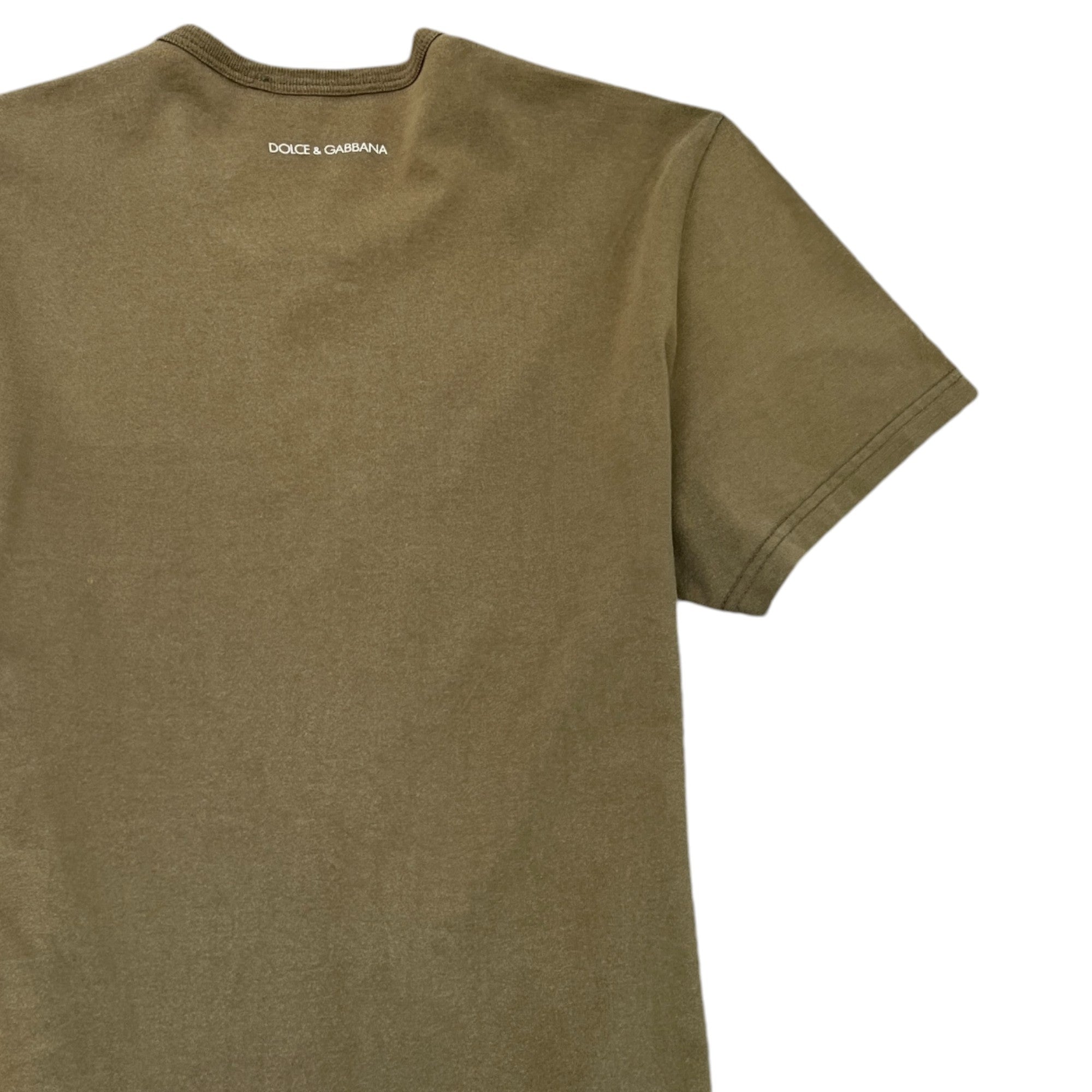 Men's Printed Logo T-Shirt Khaki Size S