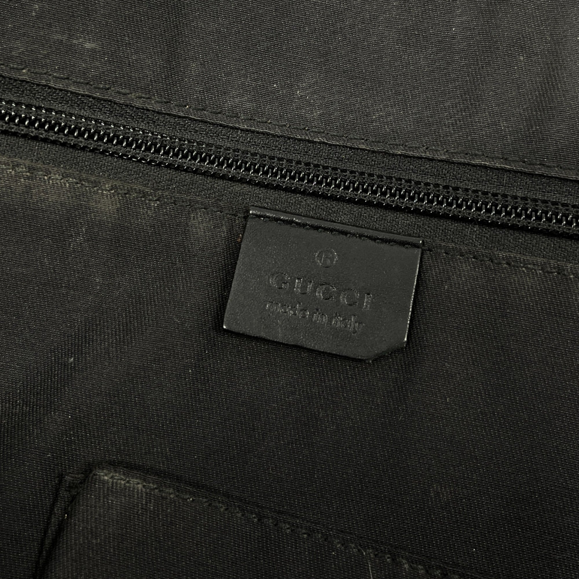 Men's Diamante Plaque Logo Bag Black