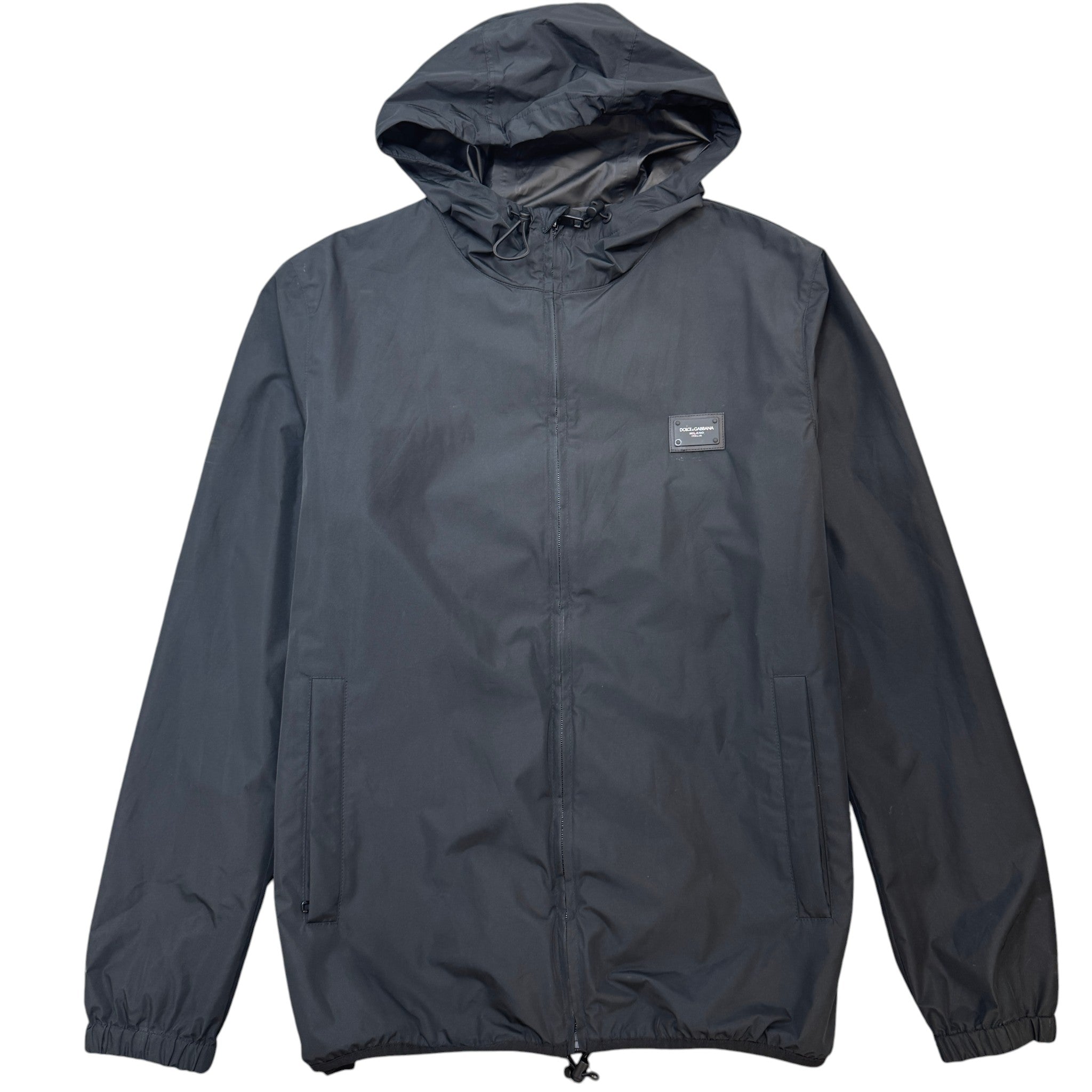 Men's Plaque Logo Windbreaker Black Size IT 50 / L