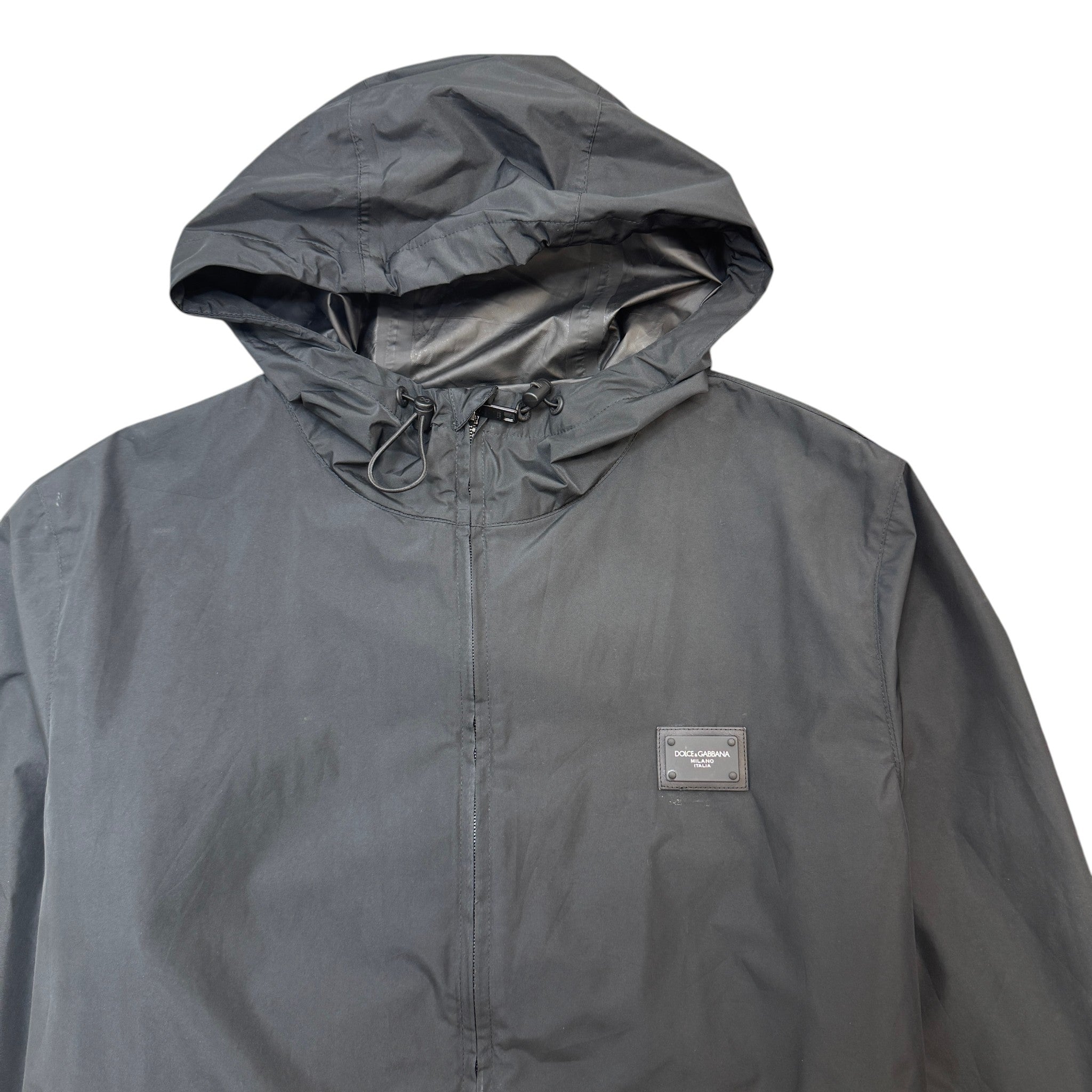 Men's Plaque Logo Windbreaker Black Size IT 50 / L