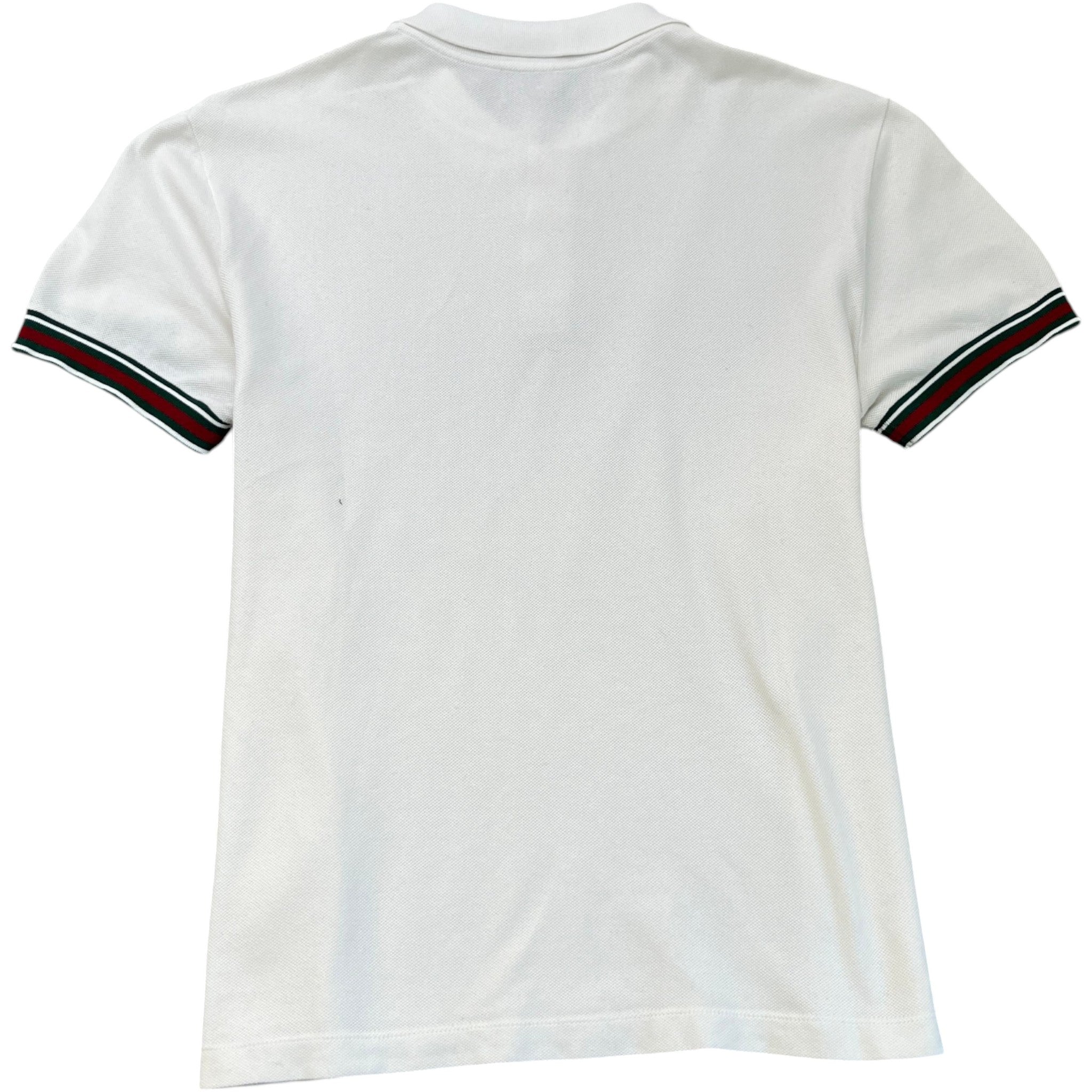 Men's Web Detail Polo Shirt White Size XXXL