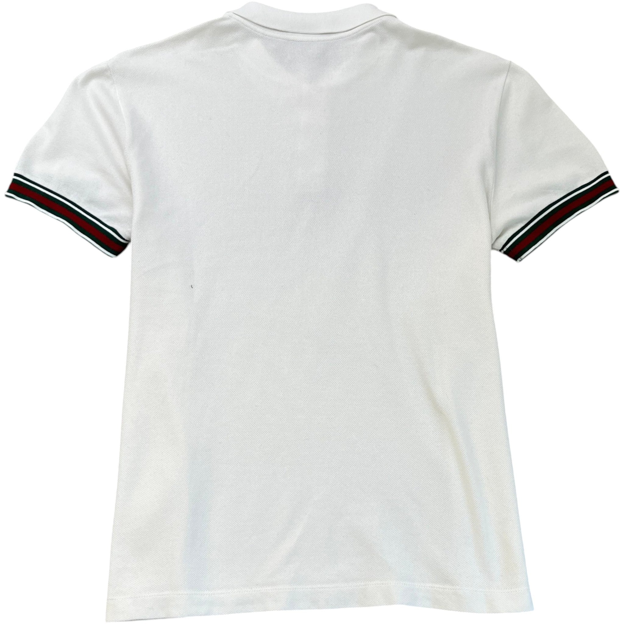 Men's Web Detail Polo Shirt White Size XXXL