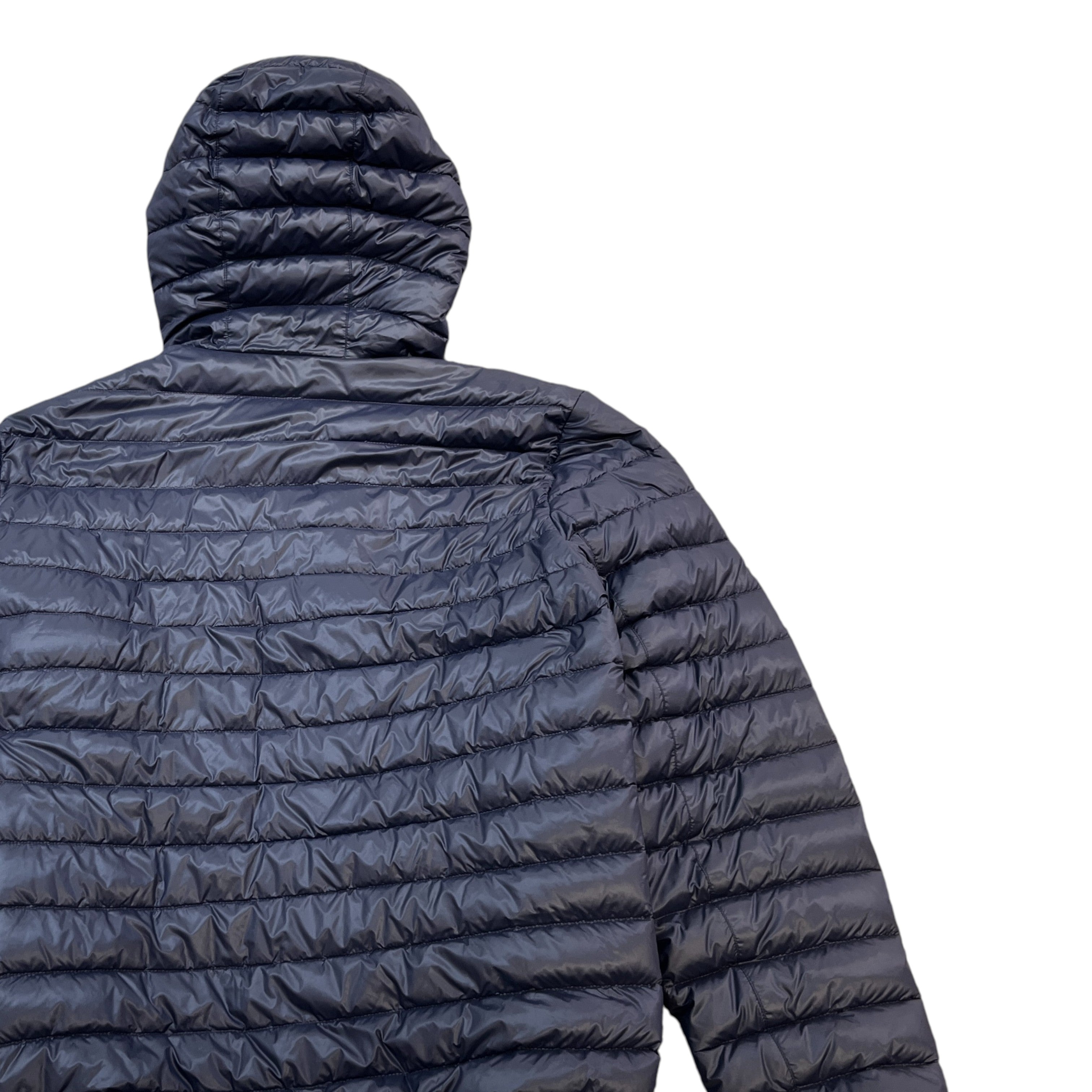 Men's Lightweight Nylon Plaque Down Jacket Navy Size IT 52 / XL