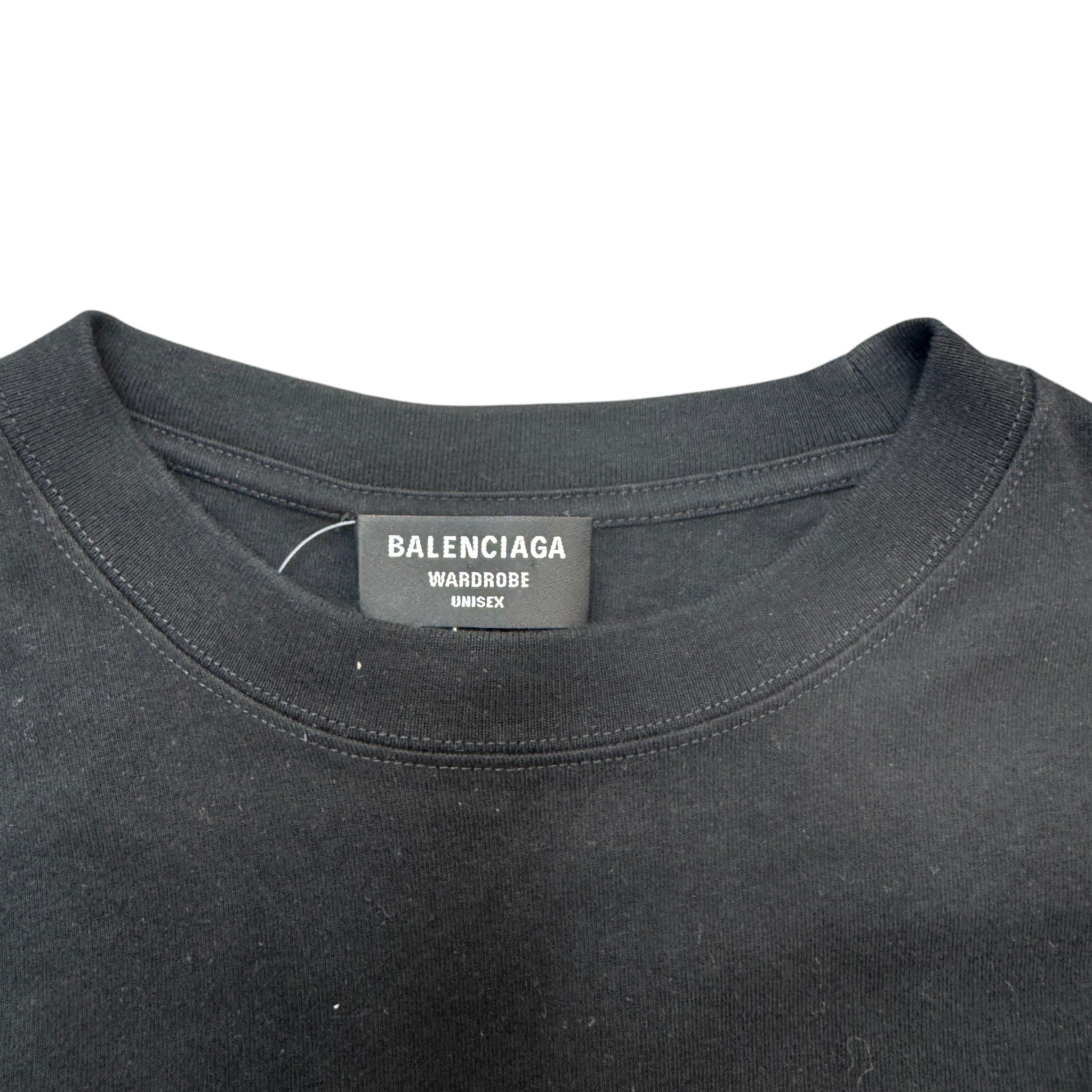 Pixel Logo Print T-Shirt Black Size M