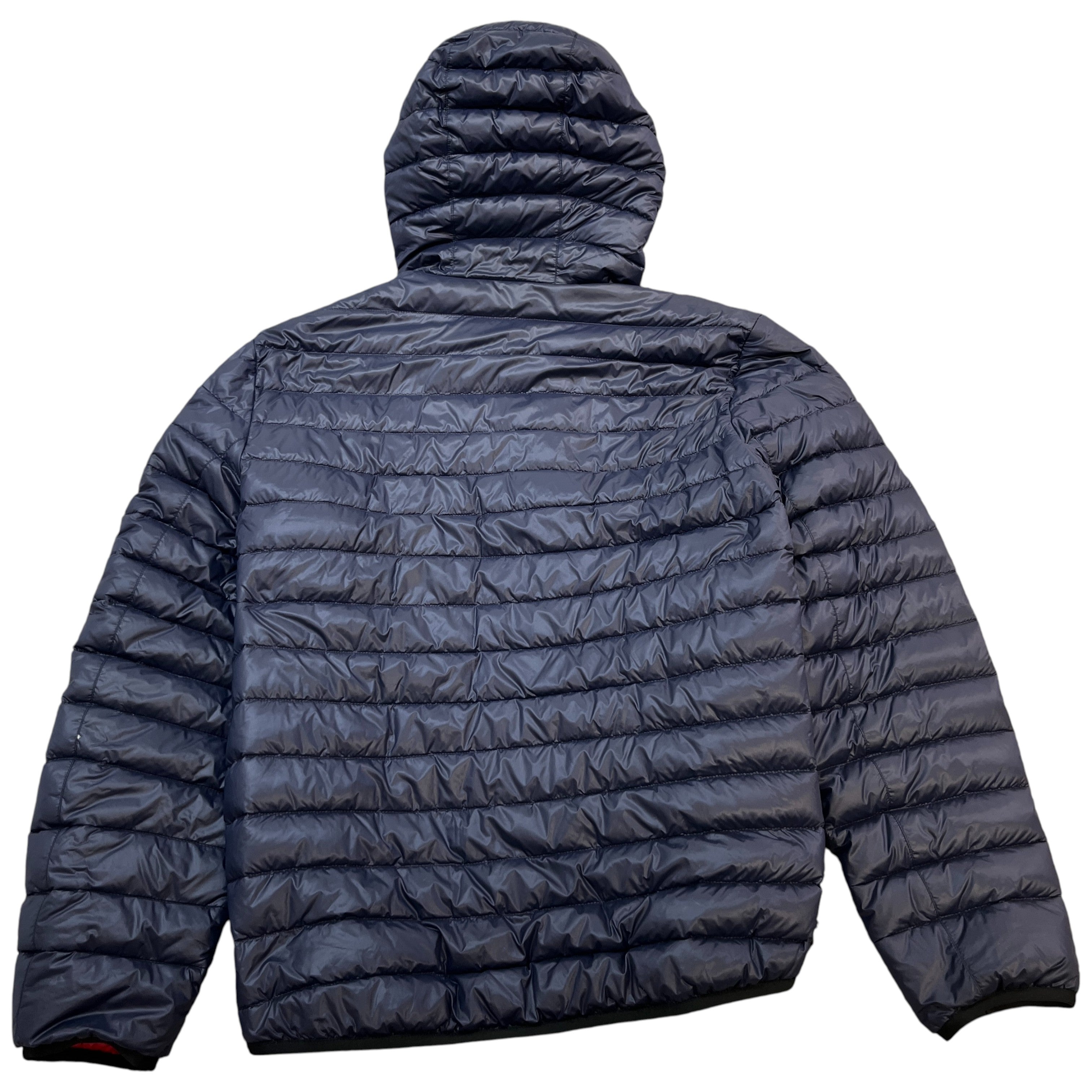 Men's Lightweight Nylon Plaque Down Jacket Navy Size IT 52 / XL