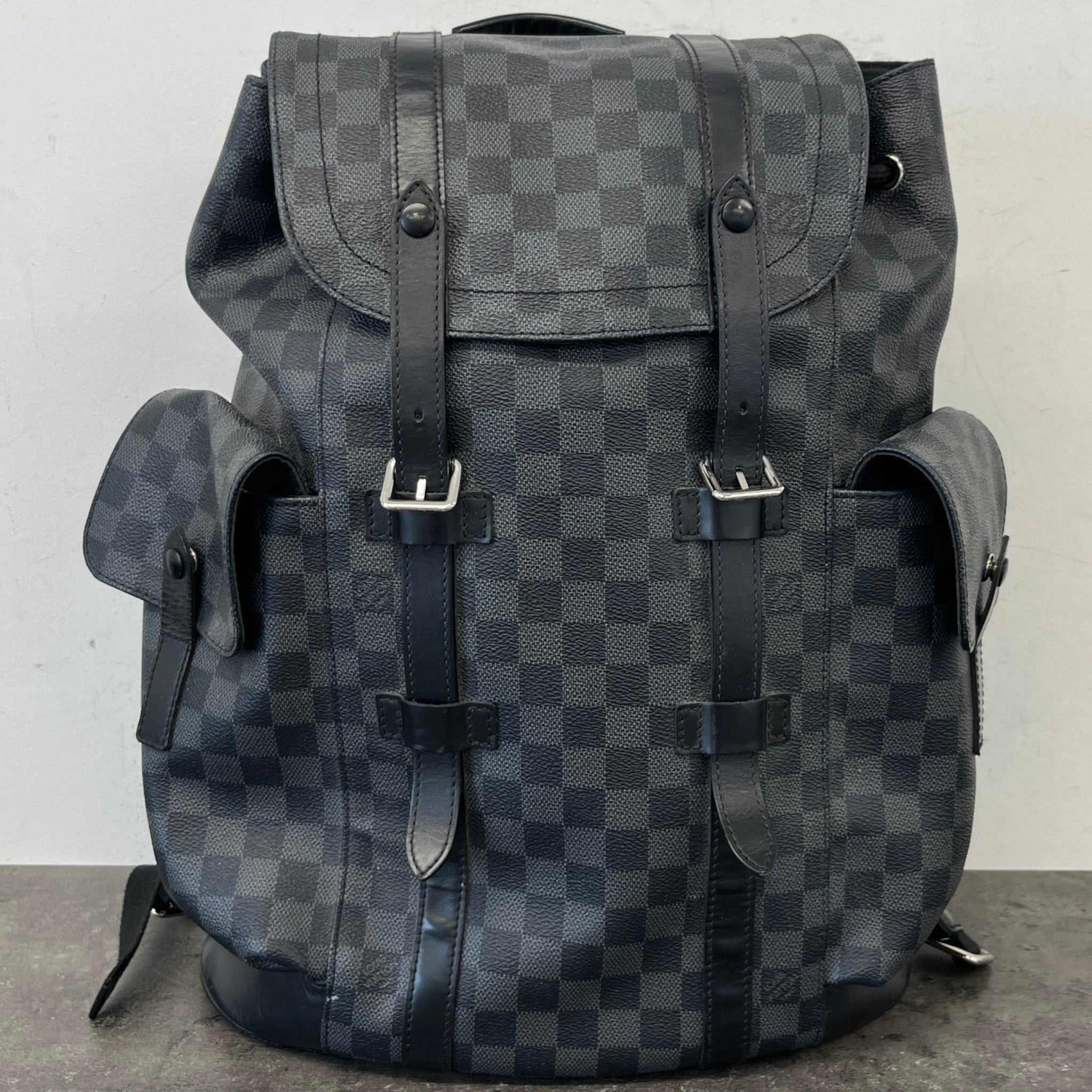 Men's Damier Graphite Christopher Backpack Black