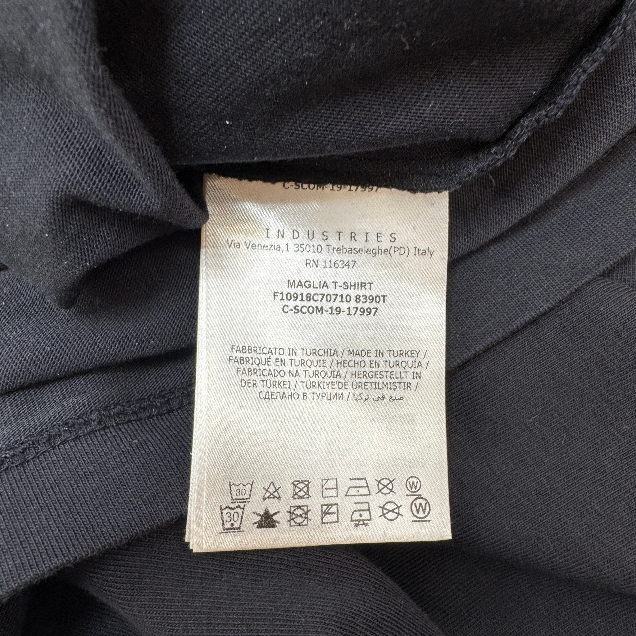 Men's Maglia T-Shirt Black Size L