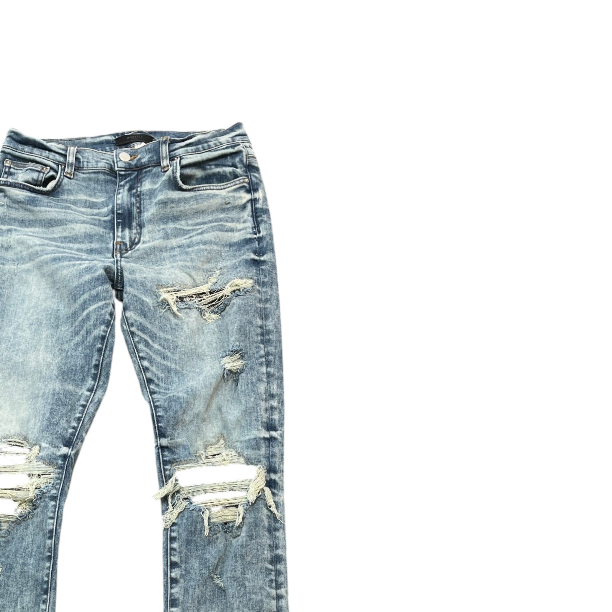 Men's Mx1 Distressed Bandana Jeans Blue Size IT 48 / UK 32