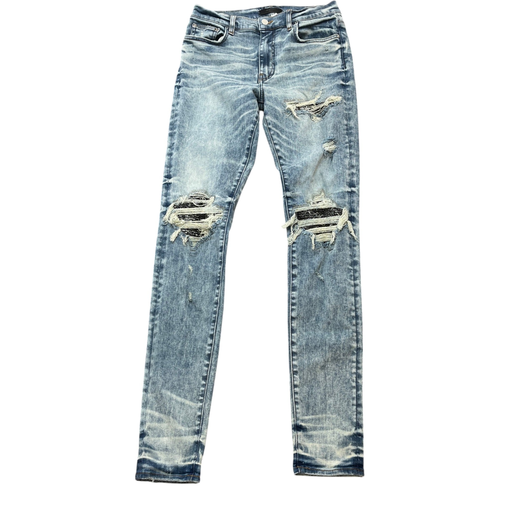 Men's Mx1 Distressed Bandana Jeans Blue Size IT 48 / UK 32