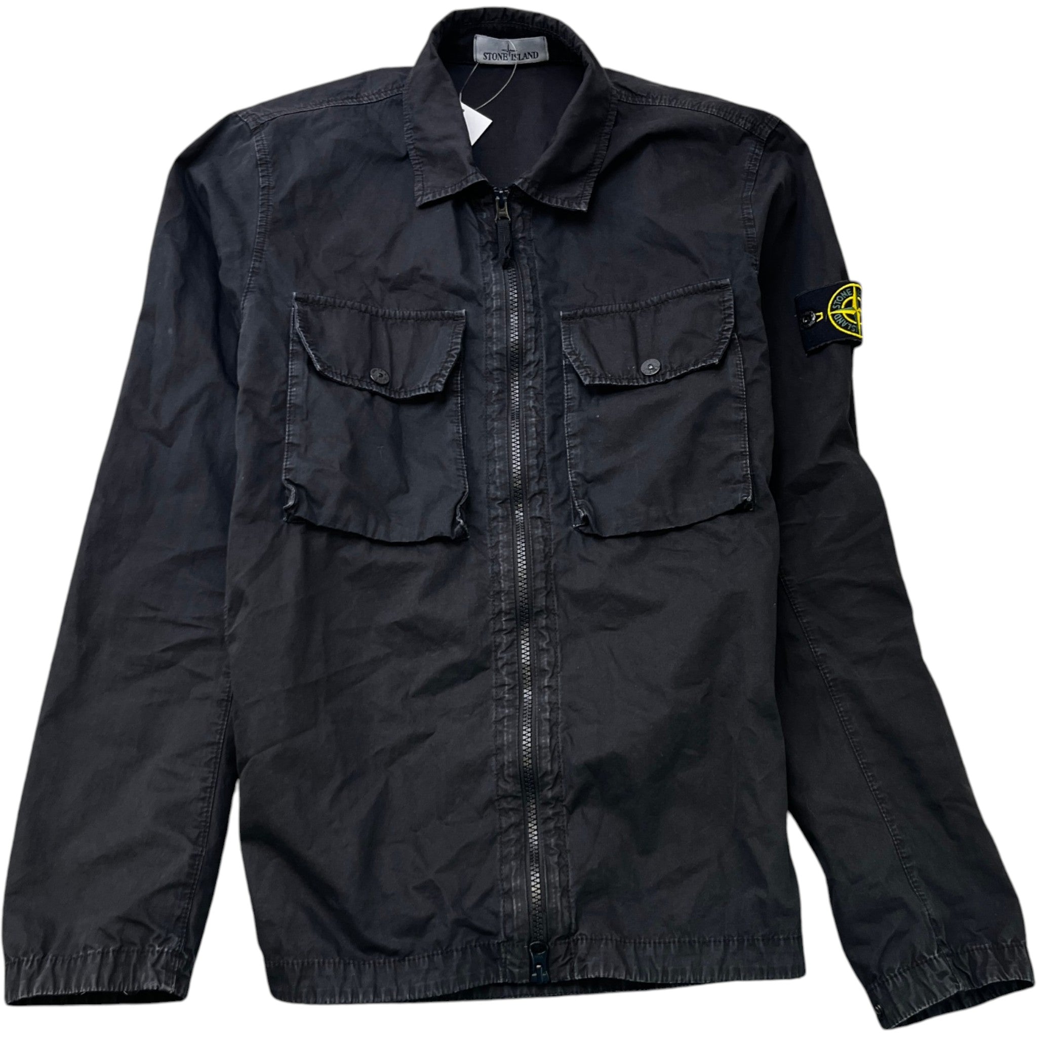 Men's Applique Logo OverShirt Black Size M