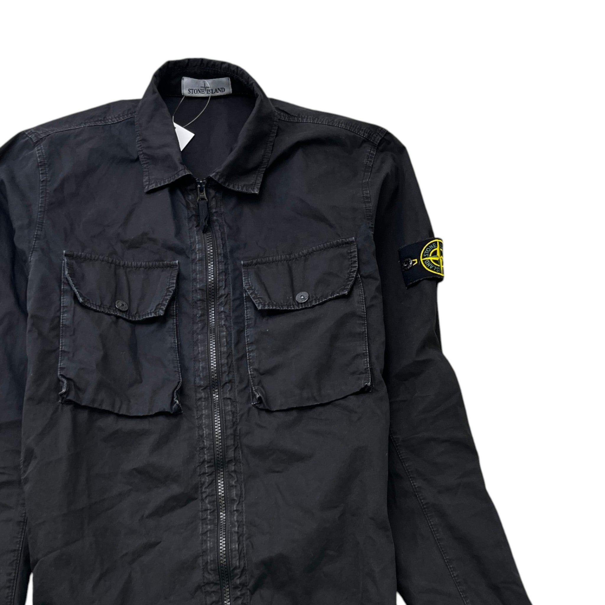 Men's Applique Logo OverShirt Black Size M