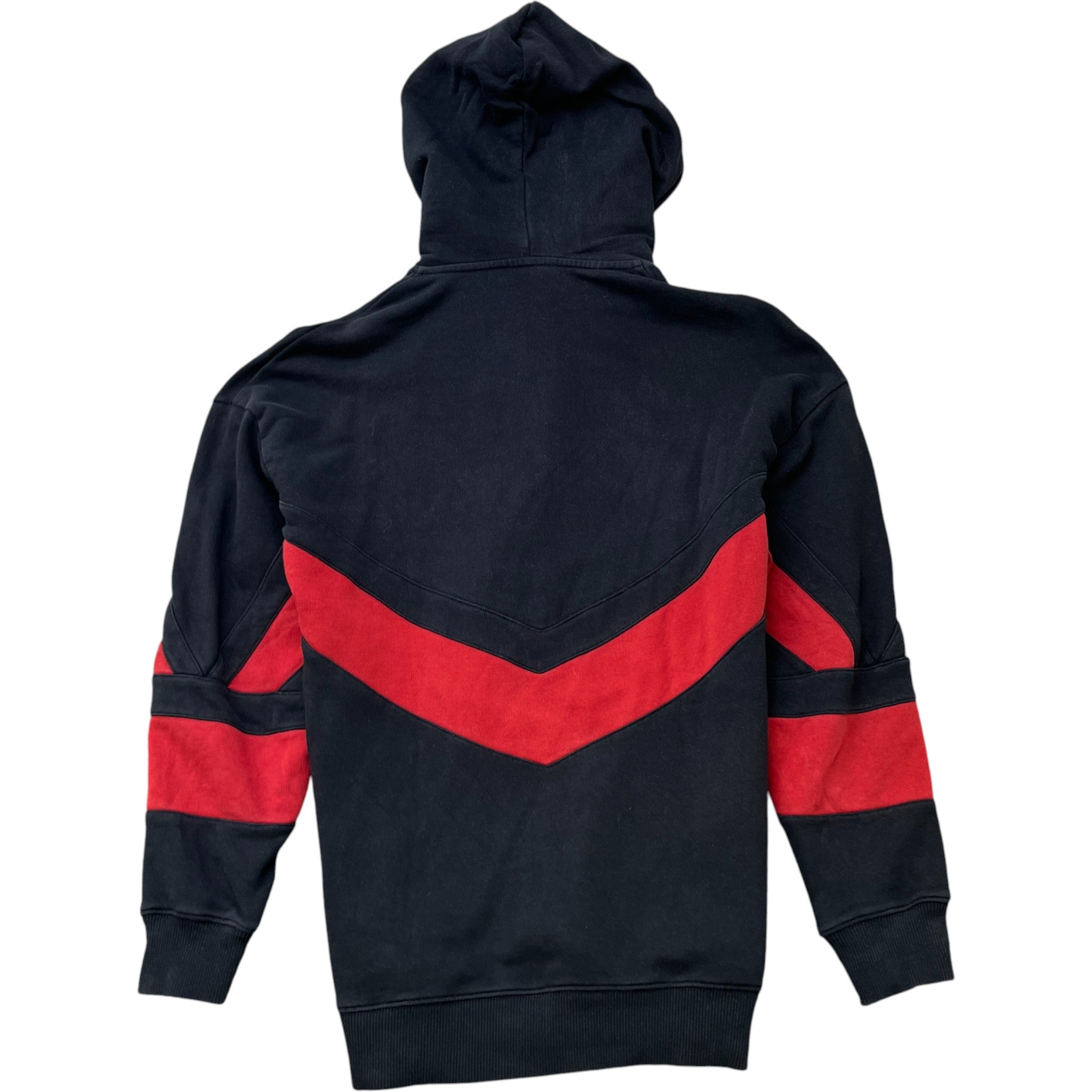 Men's Contrast Stripe Logo Hoodie Black Size XS