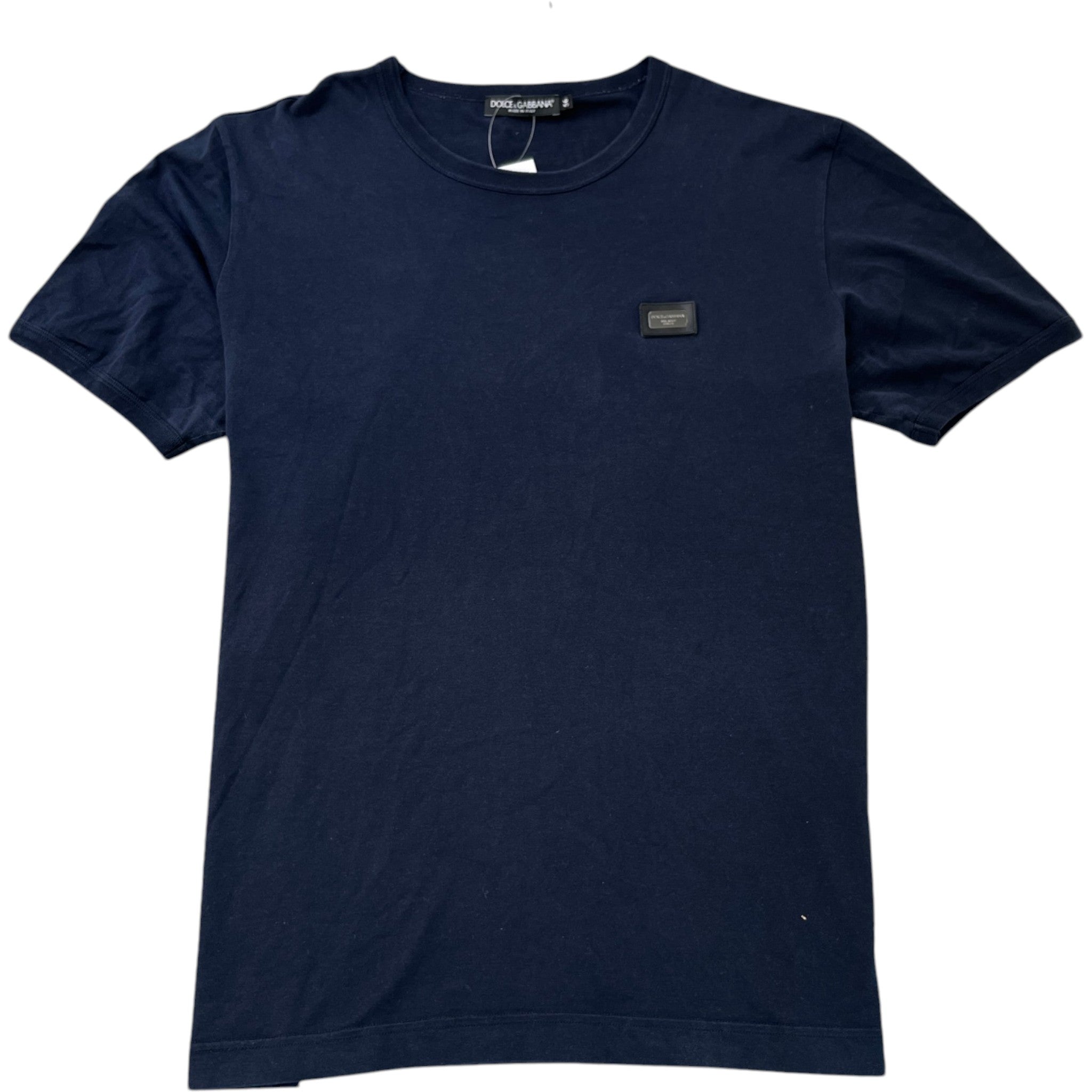 Men's Plaque Logo T-Shirt Navy Size IT 56 / UK XXXL