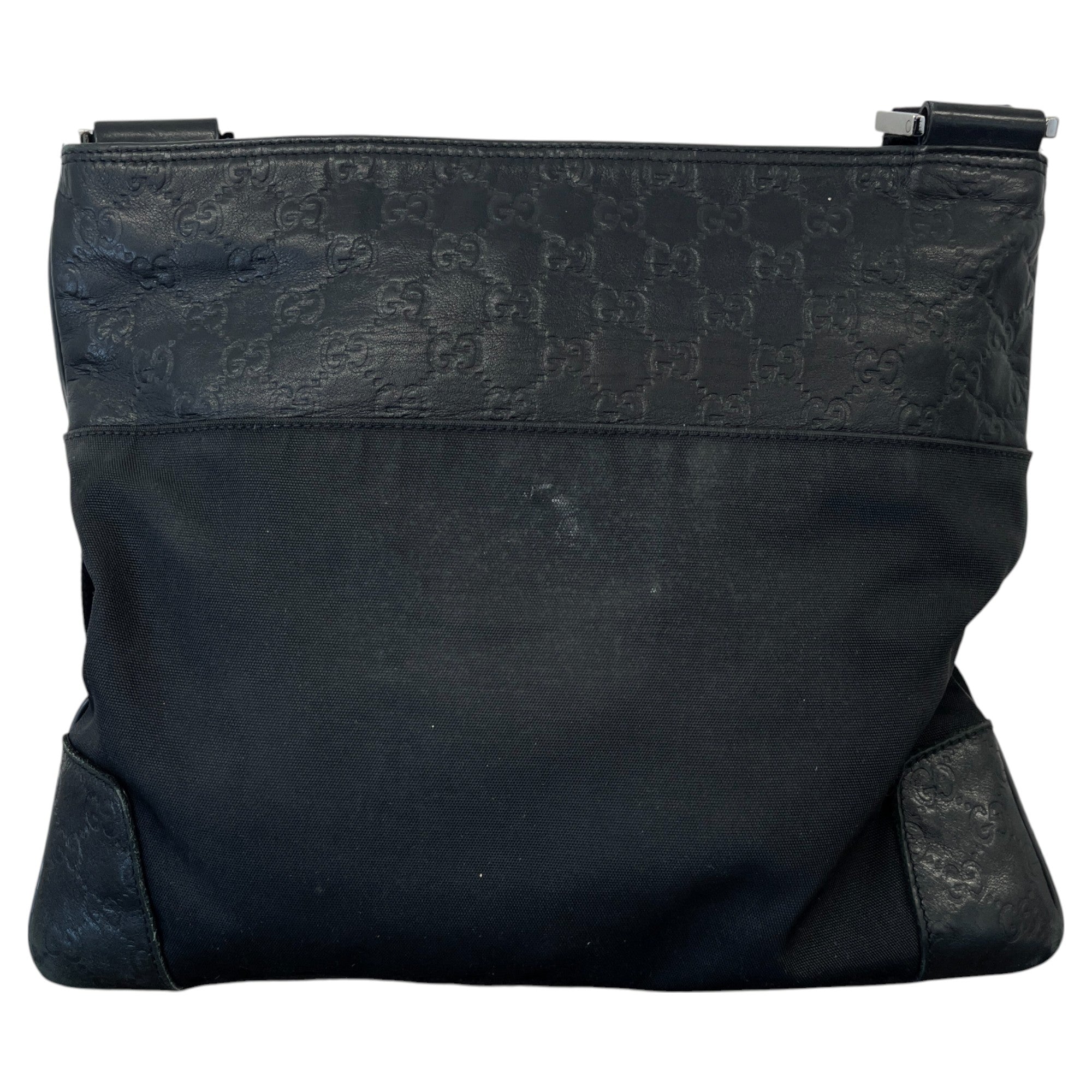 Men's Gg Supreme Plaque Logo Messenger Bag Black