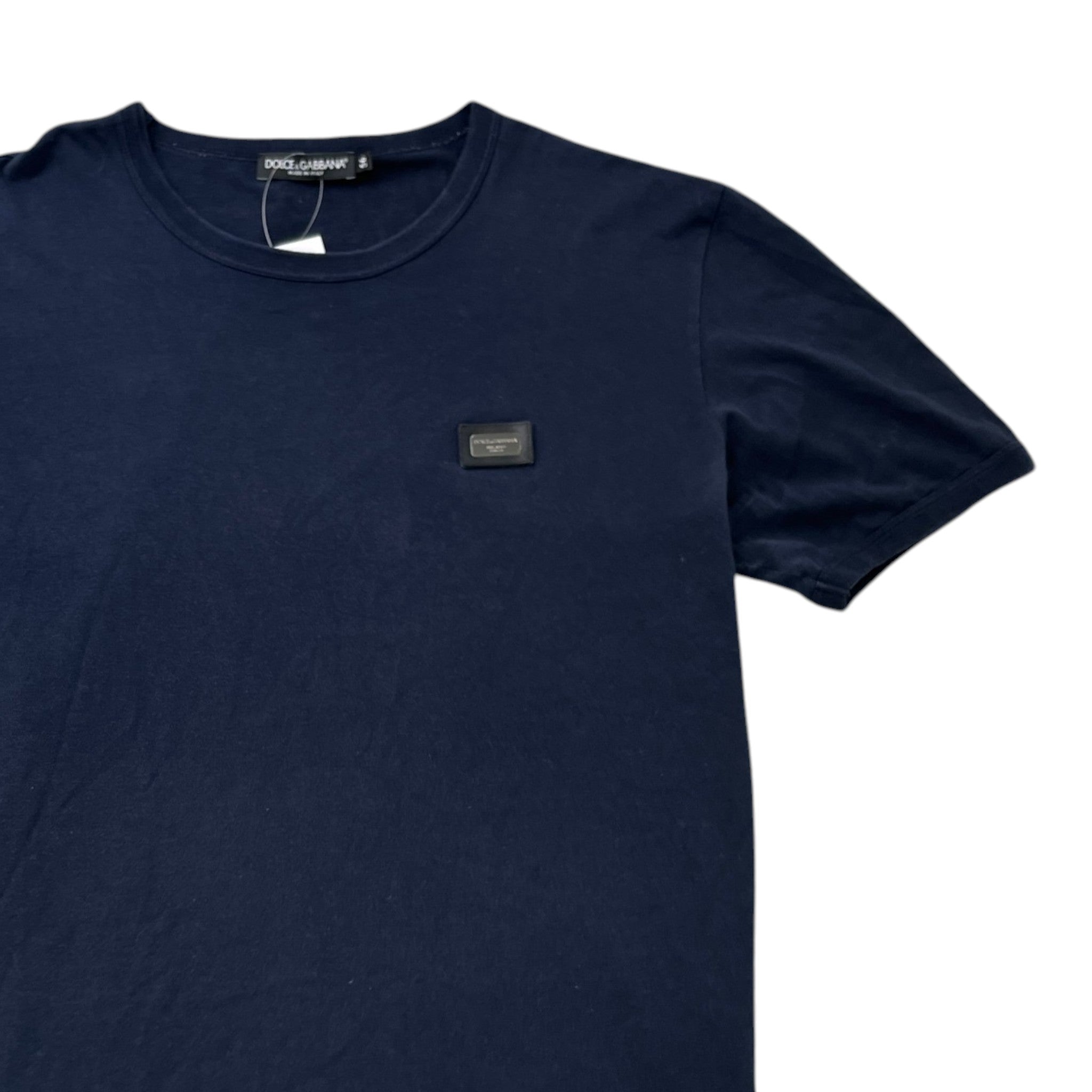 Men's Plaque Logo T-Shirt Navy Size IT 56 / UK XXXL