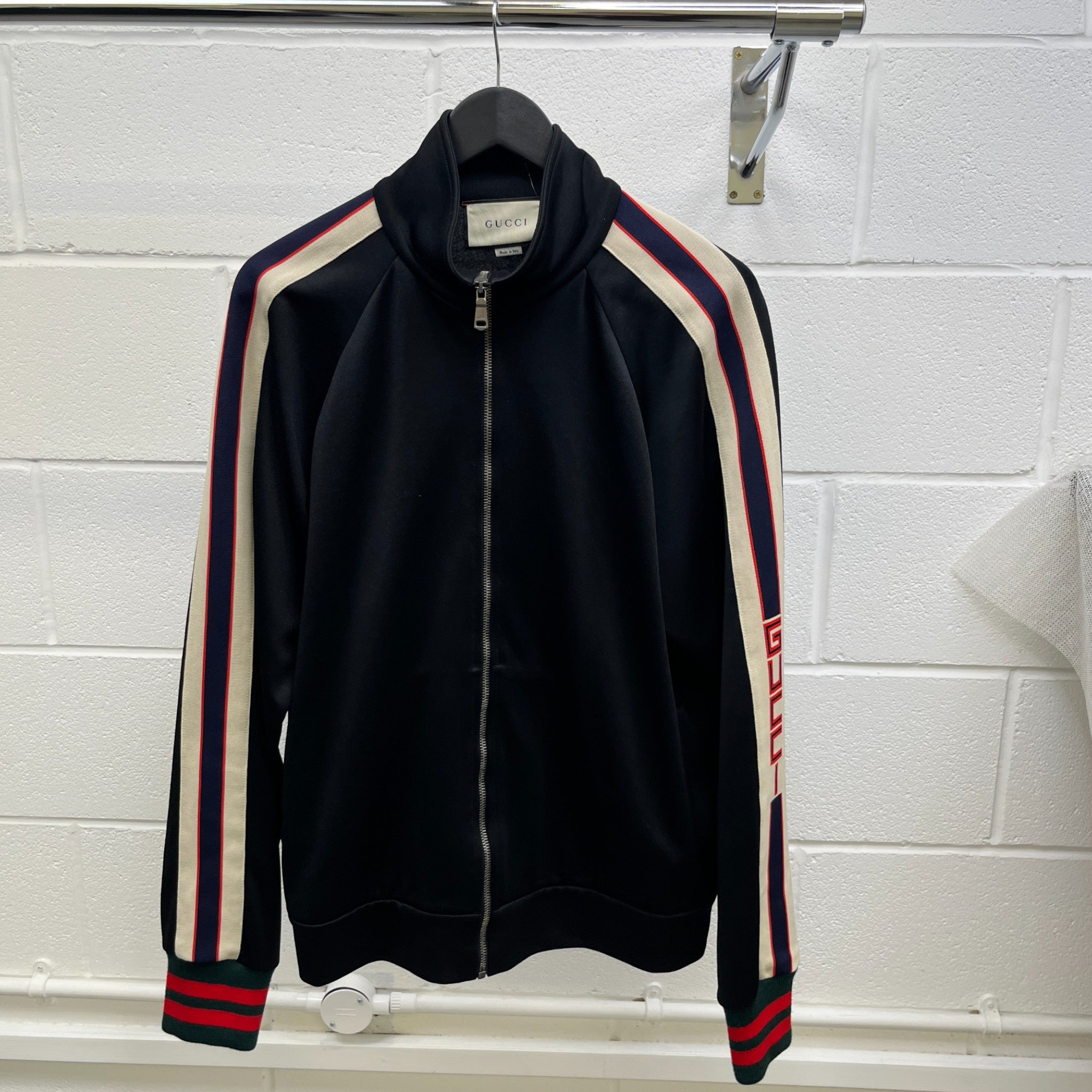 Men's Technical Jersey Track Jacket Black Size M