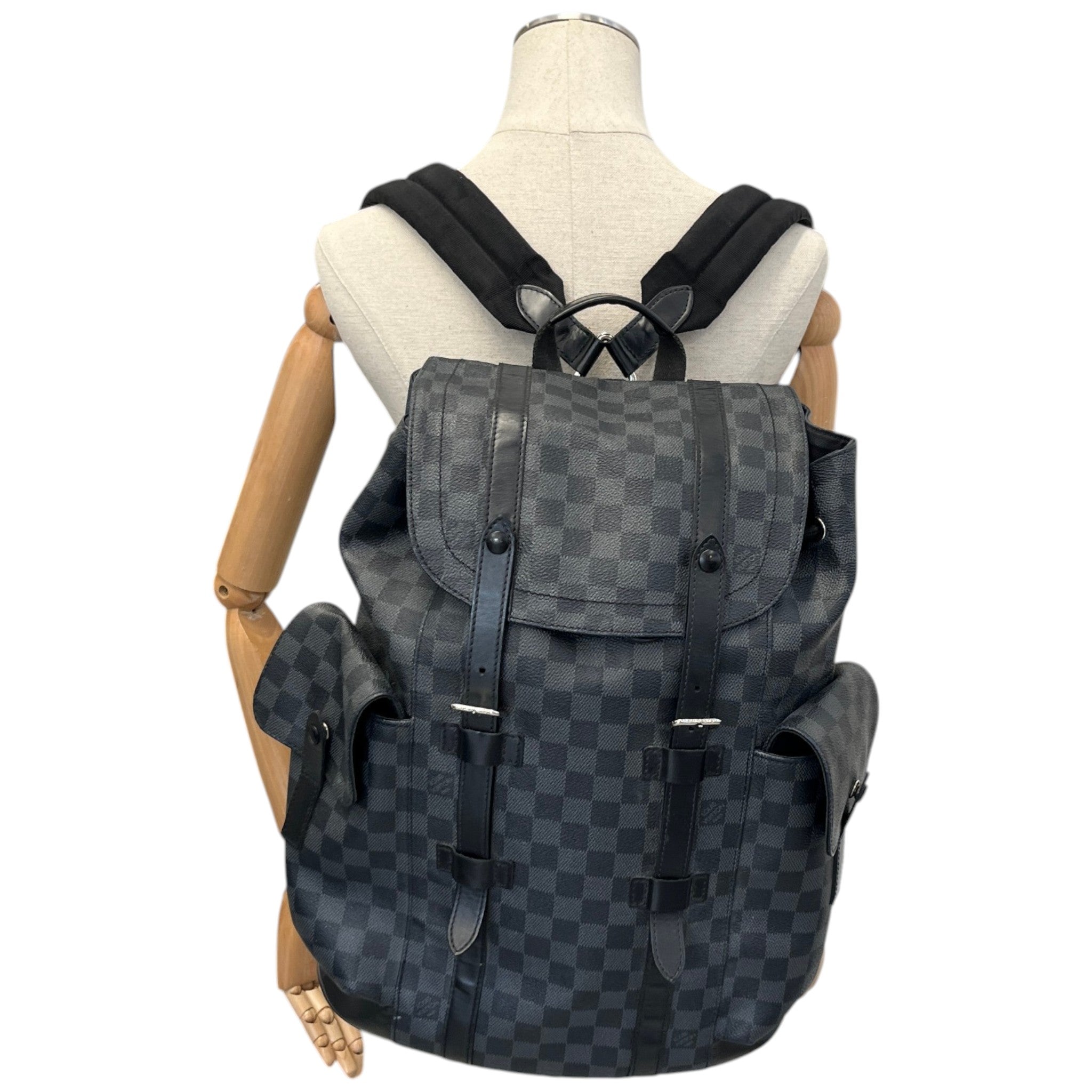 Men's Damier Graphite Christopher Backpack Black