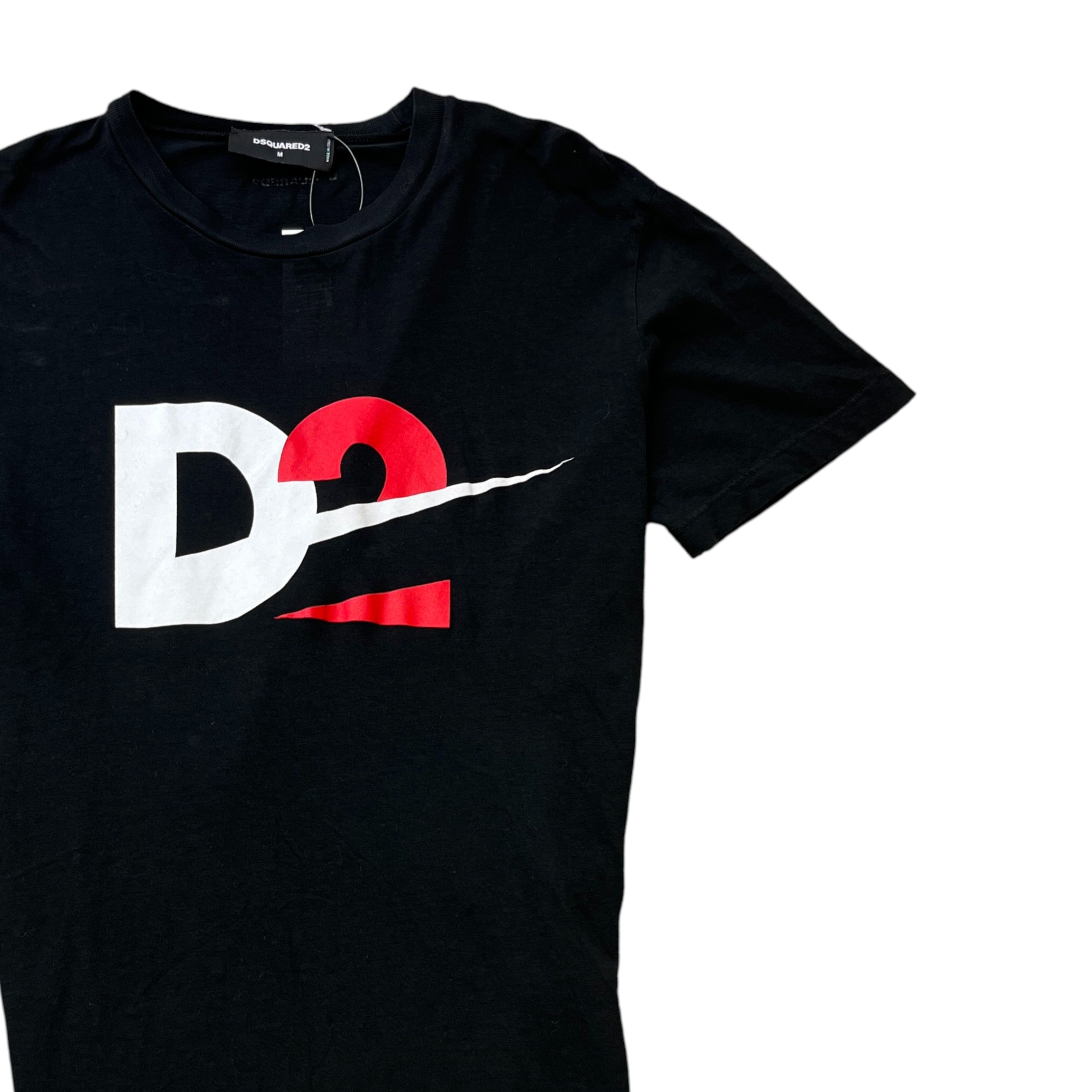 Men's Logo Print T-Shirt Black Size M