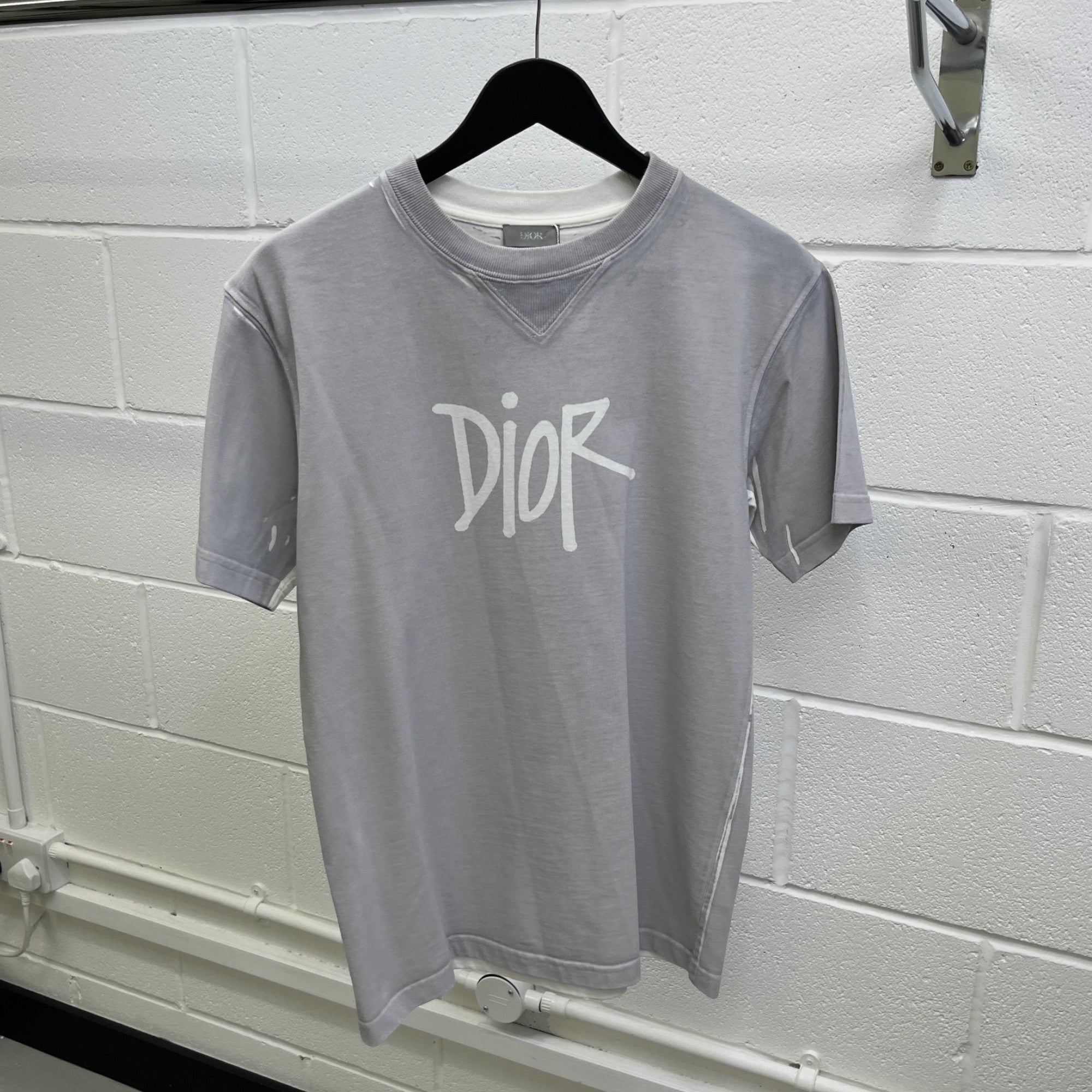 Men's X Shawn Stussy T-Shirt Grey Size XS