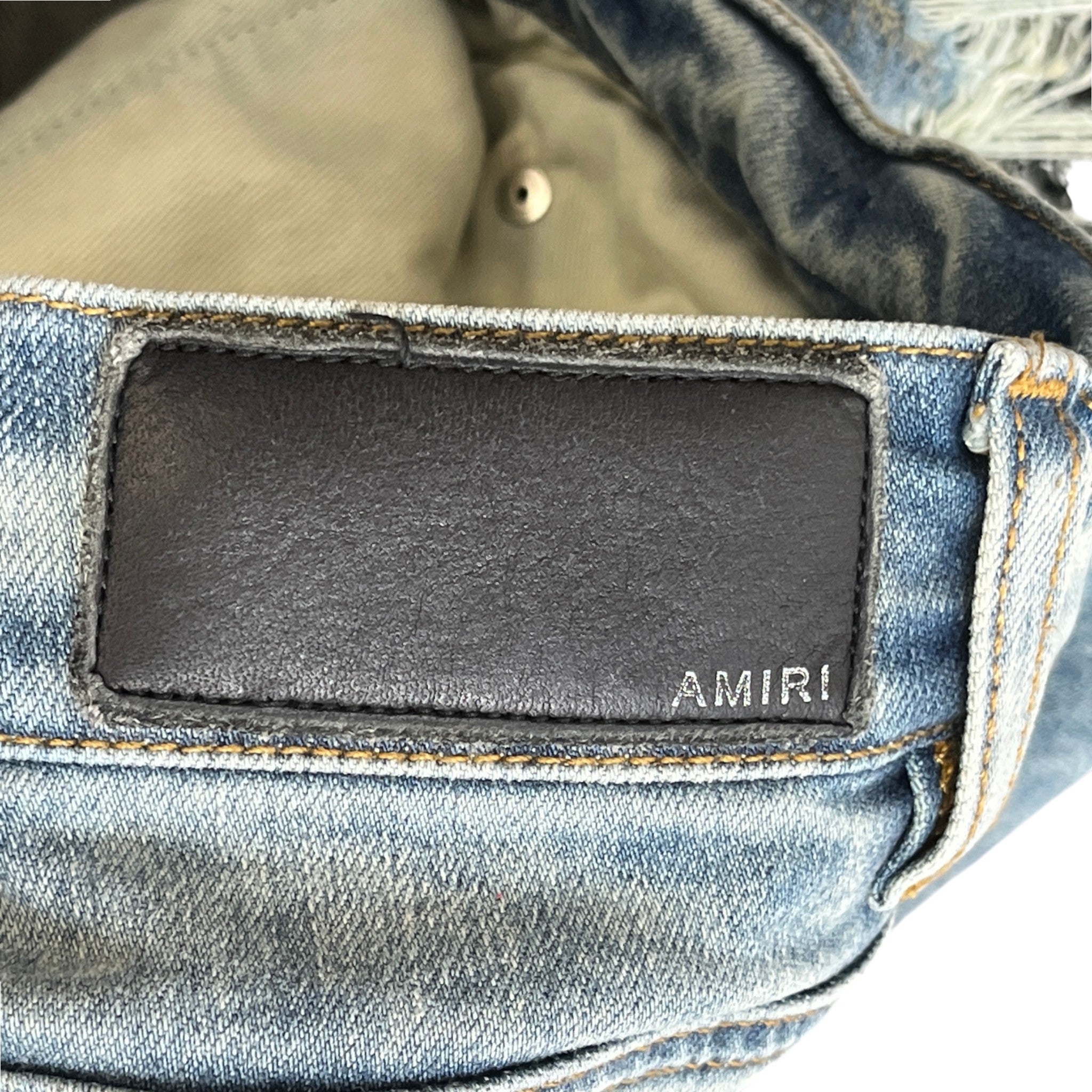 Men's Mx1 Distressed Bandana Jeans Blue Size IT 48 / UK 32