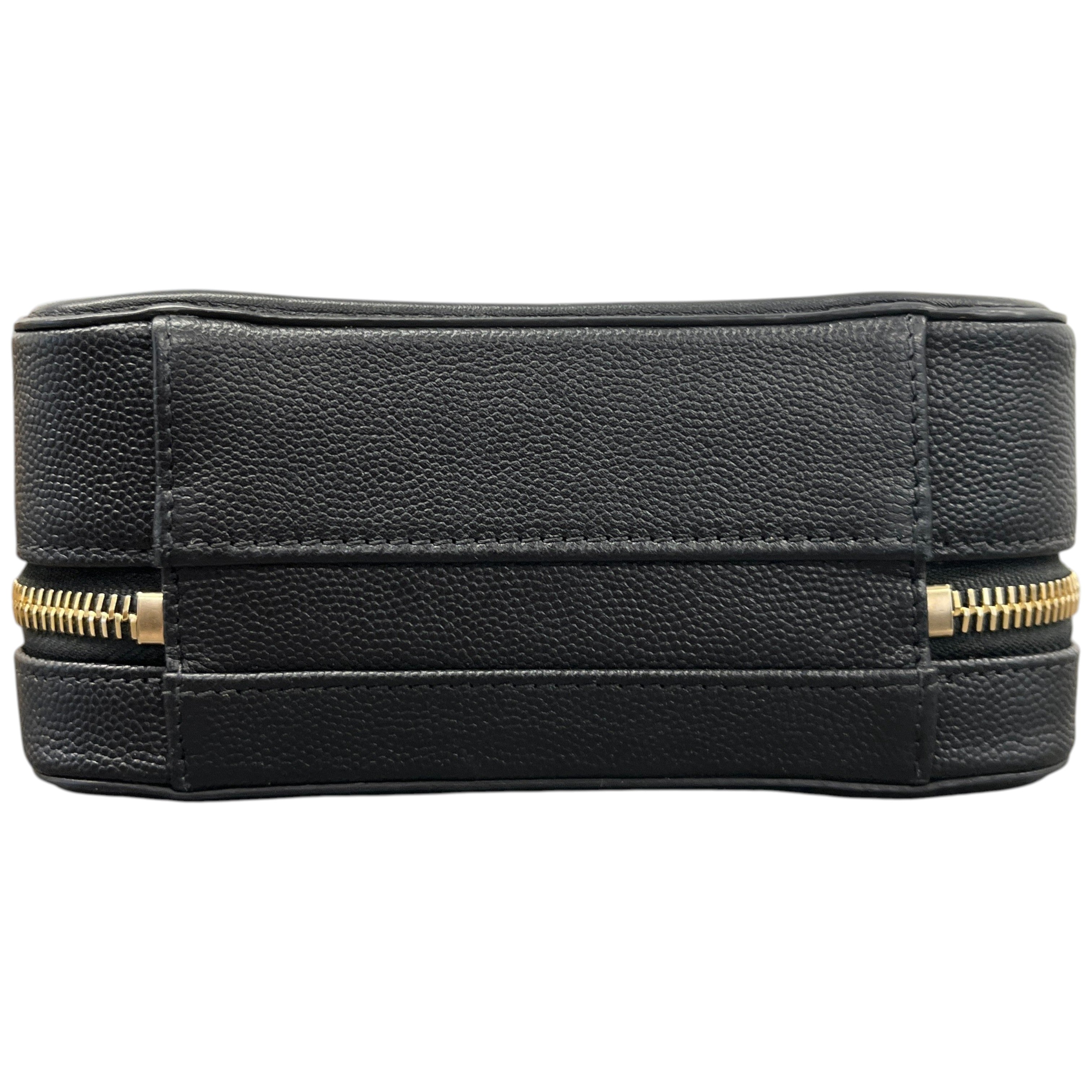 Women's Cc Filigree Vanity Case Caviar Bag Black