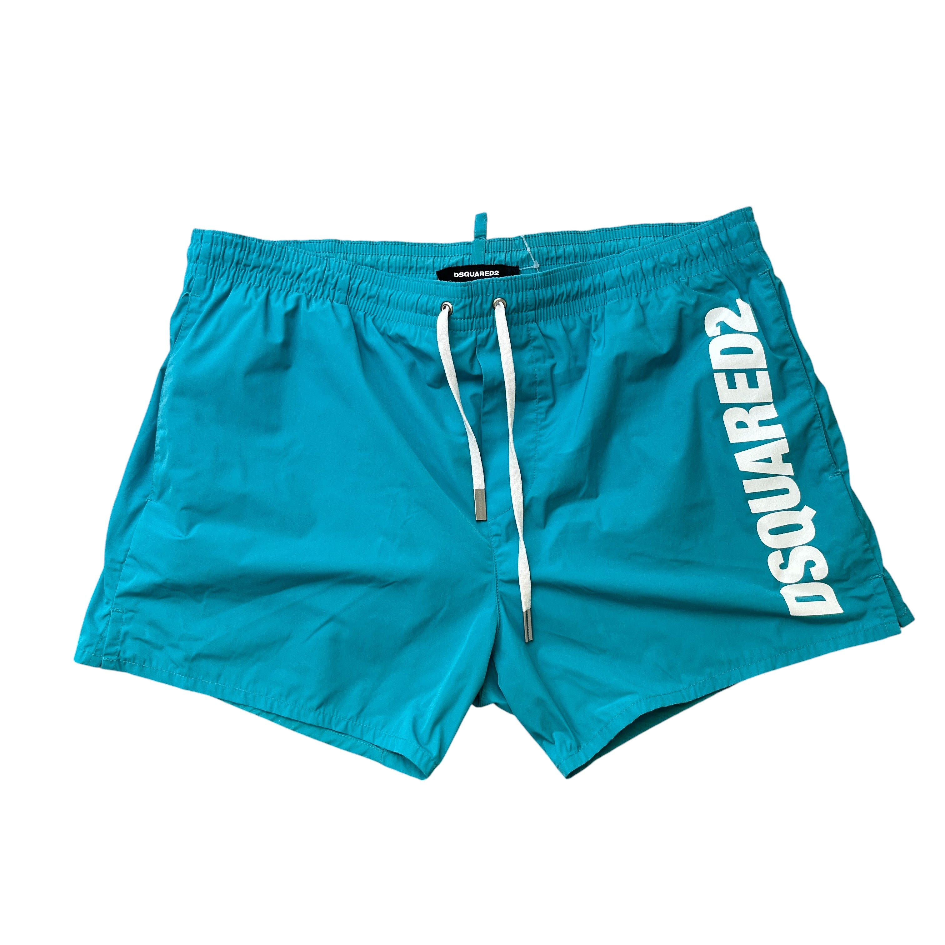 Men's Logo Print Swim Shorts Blue Size W32 / IT 48