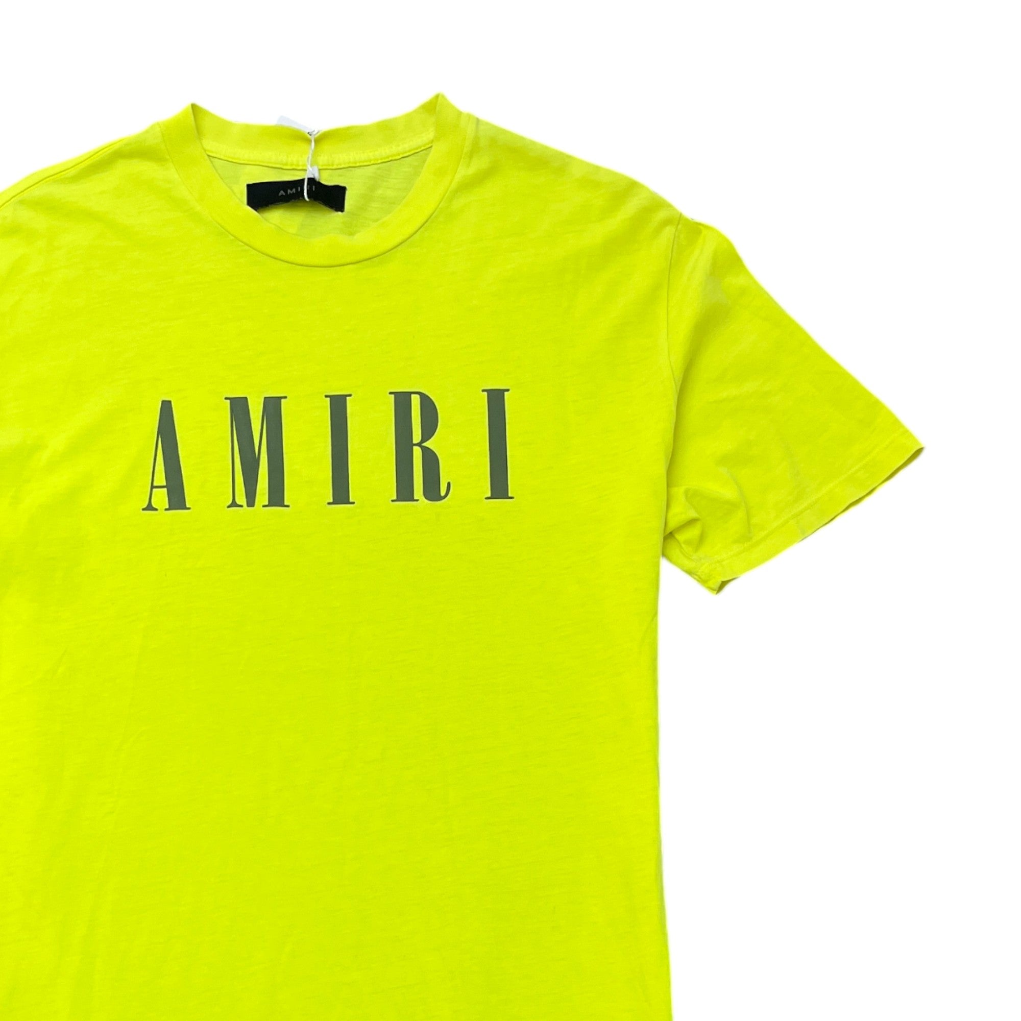Men's Logo Print T-Shirt Yellow Size M