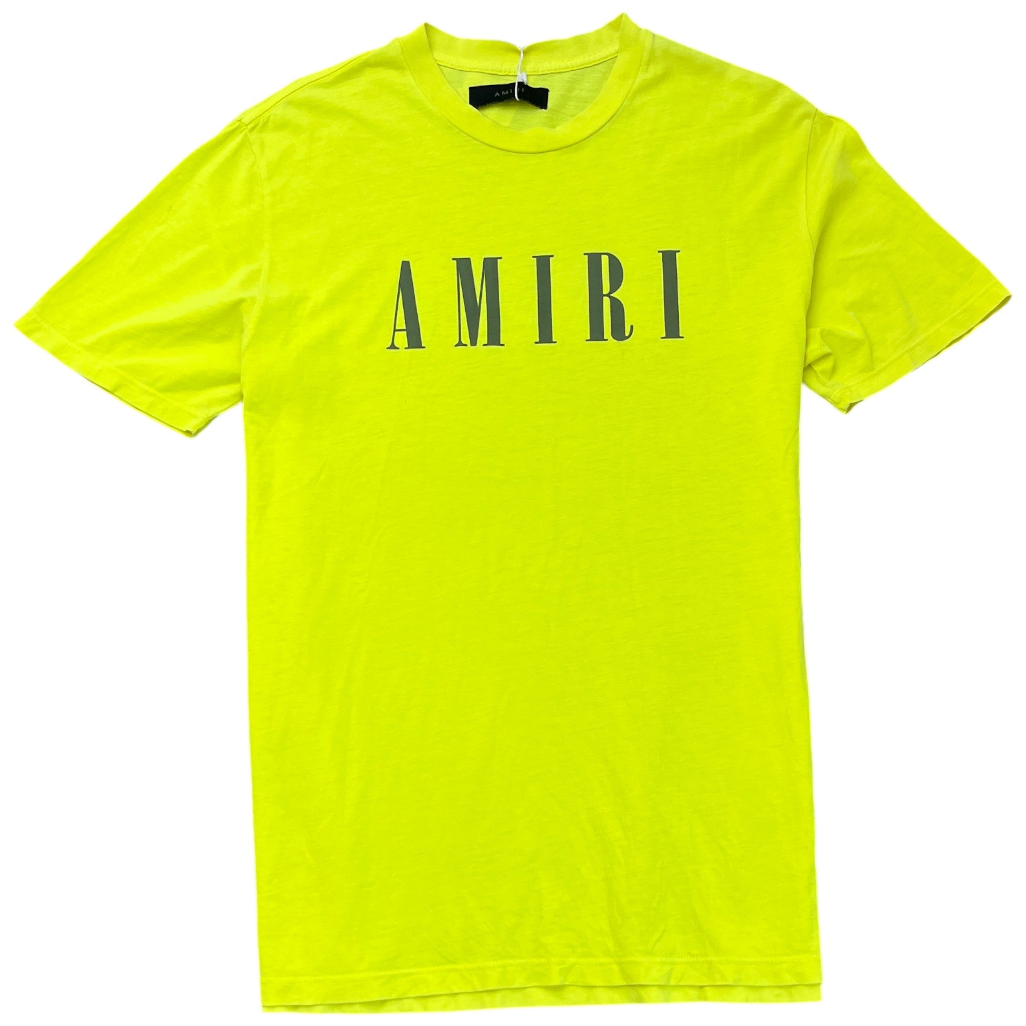 Men's Logo Print T-Shirt Yellow Size M