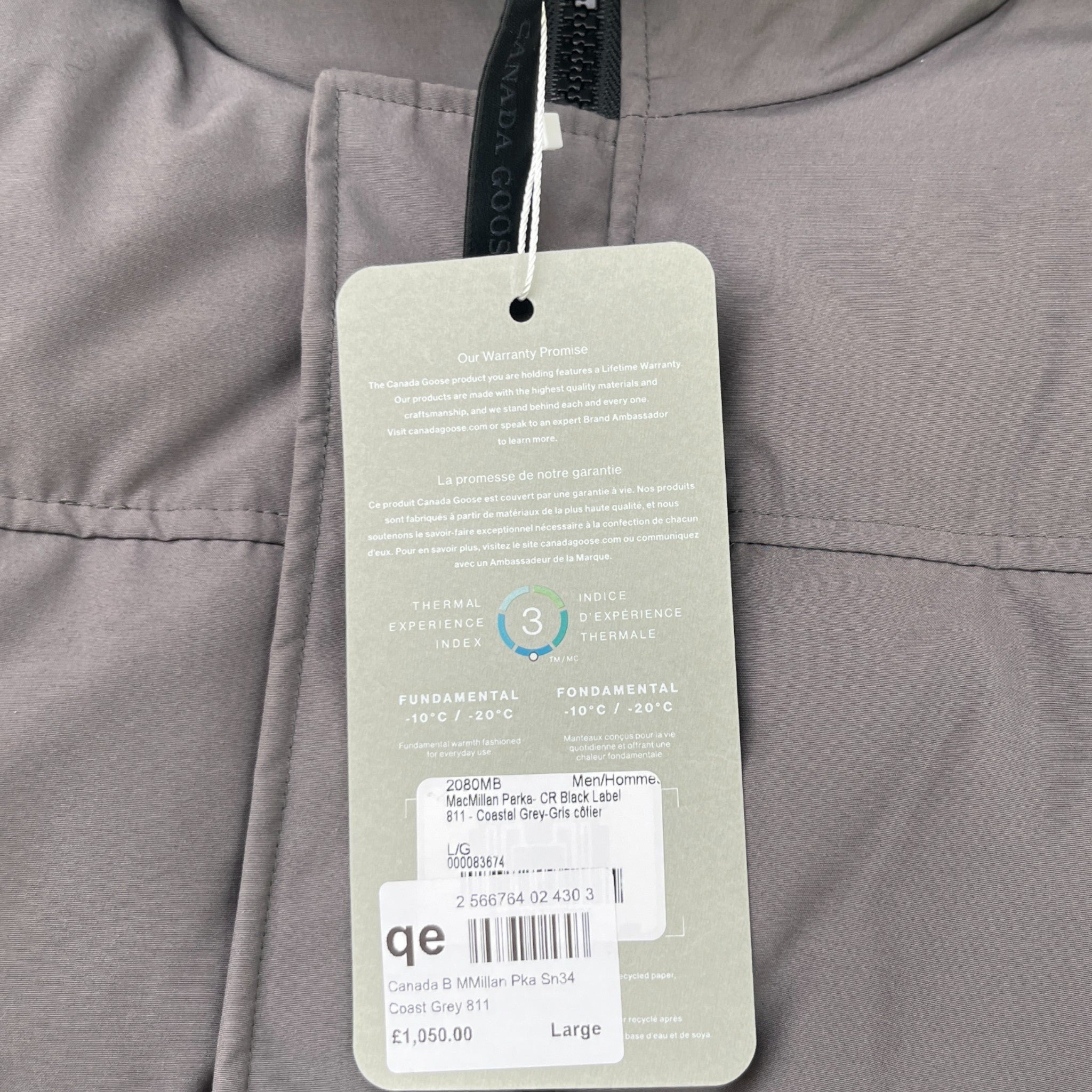 Men's Macmillan Down Jacket Grey Size L