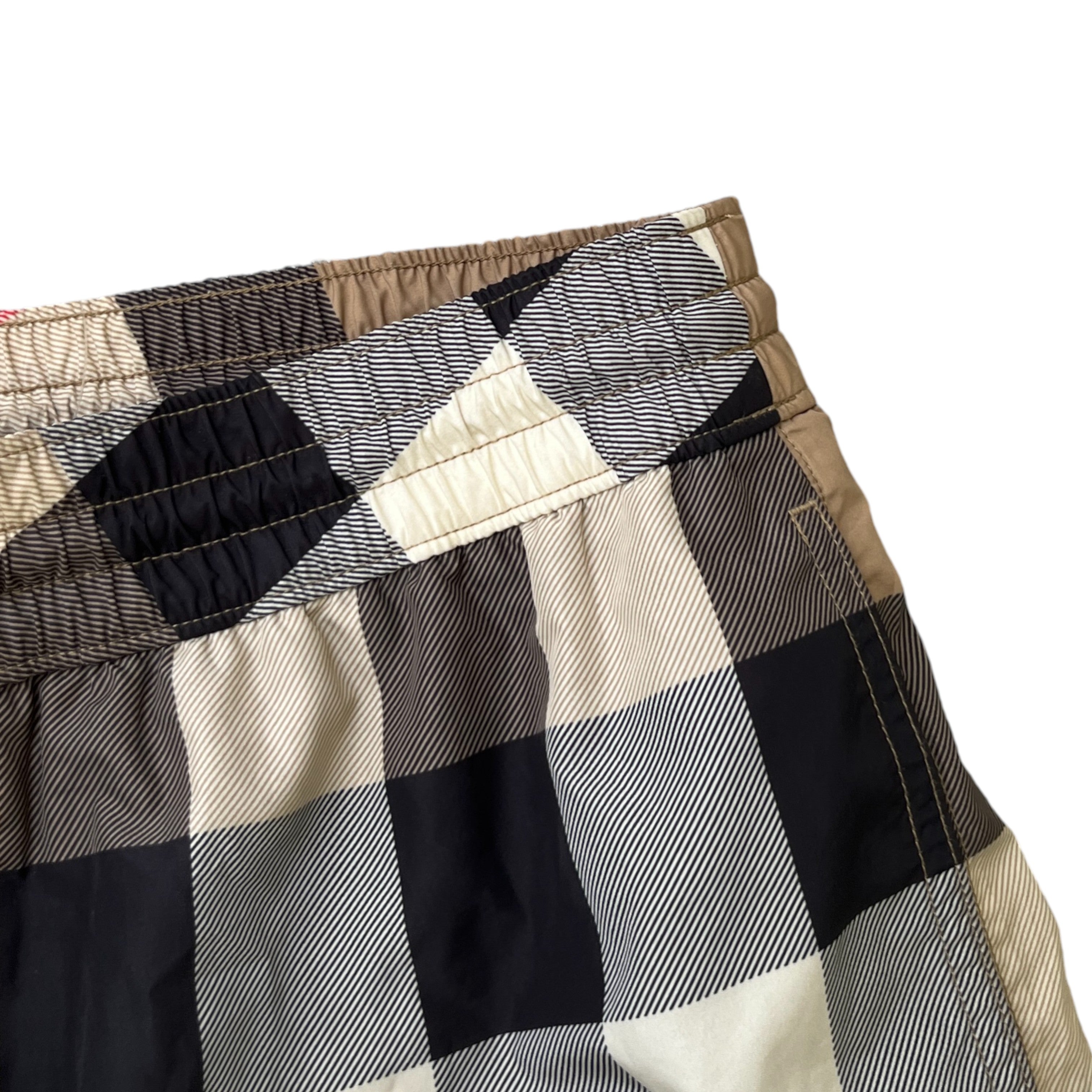 Men's Archive Check Swim Shorts Beige Size S