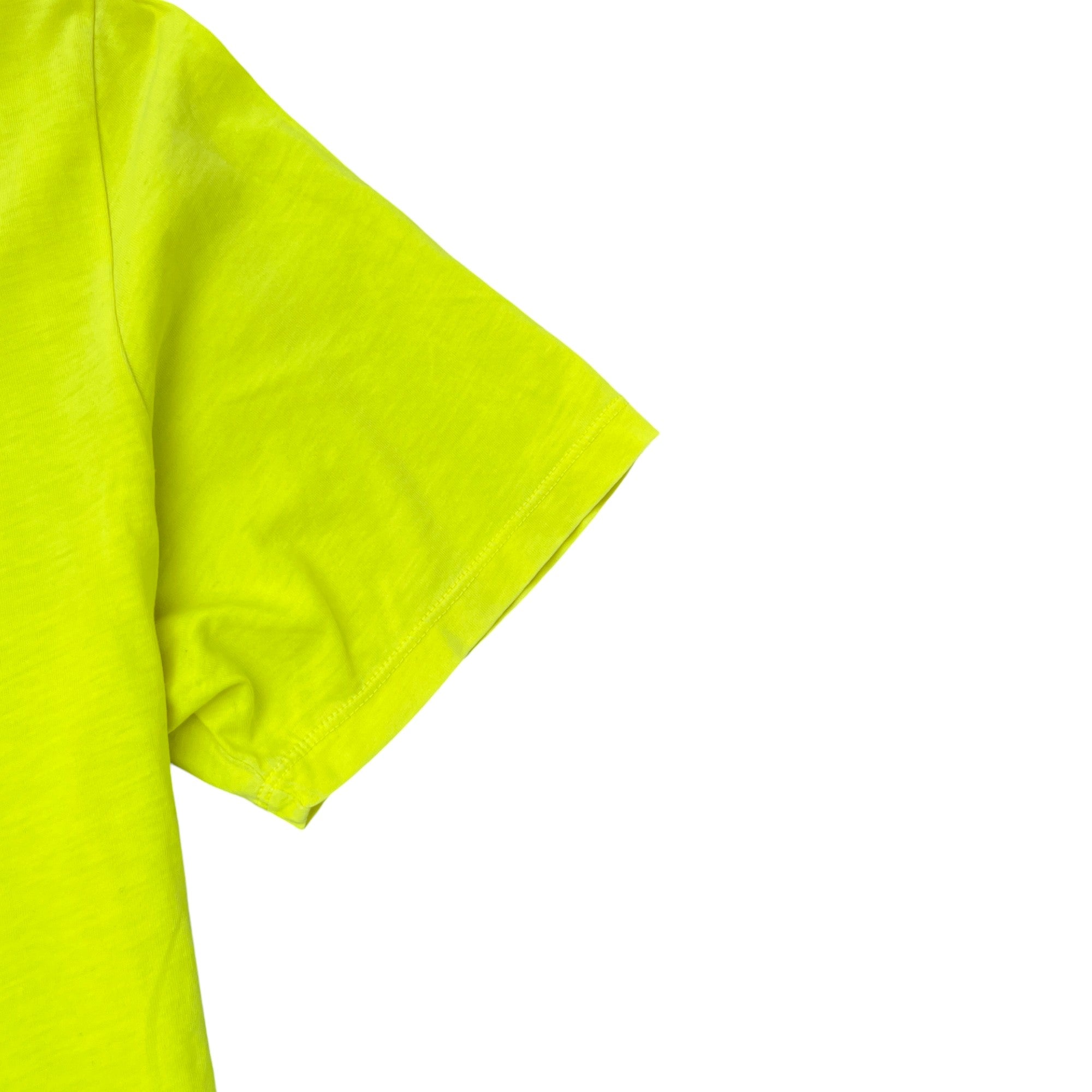 Men's Logo Print T-Shirt Yellow Size M