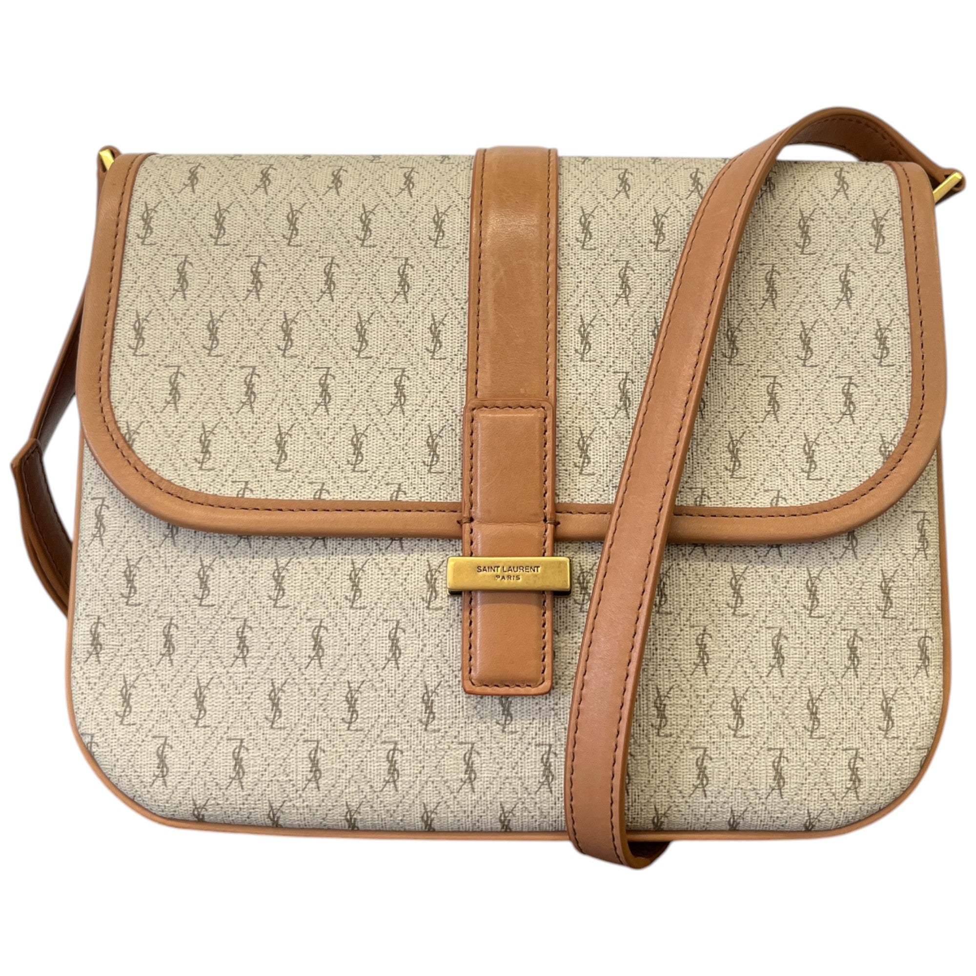 Women's Monogram Satchel Bag Beige