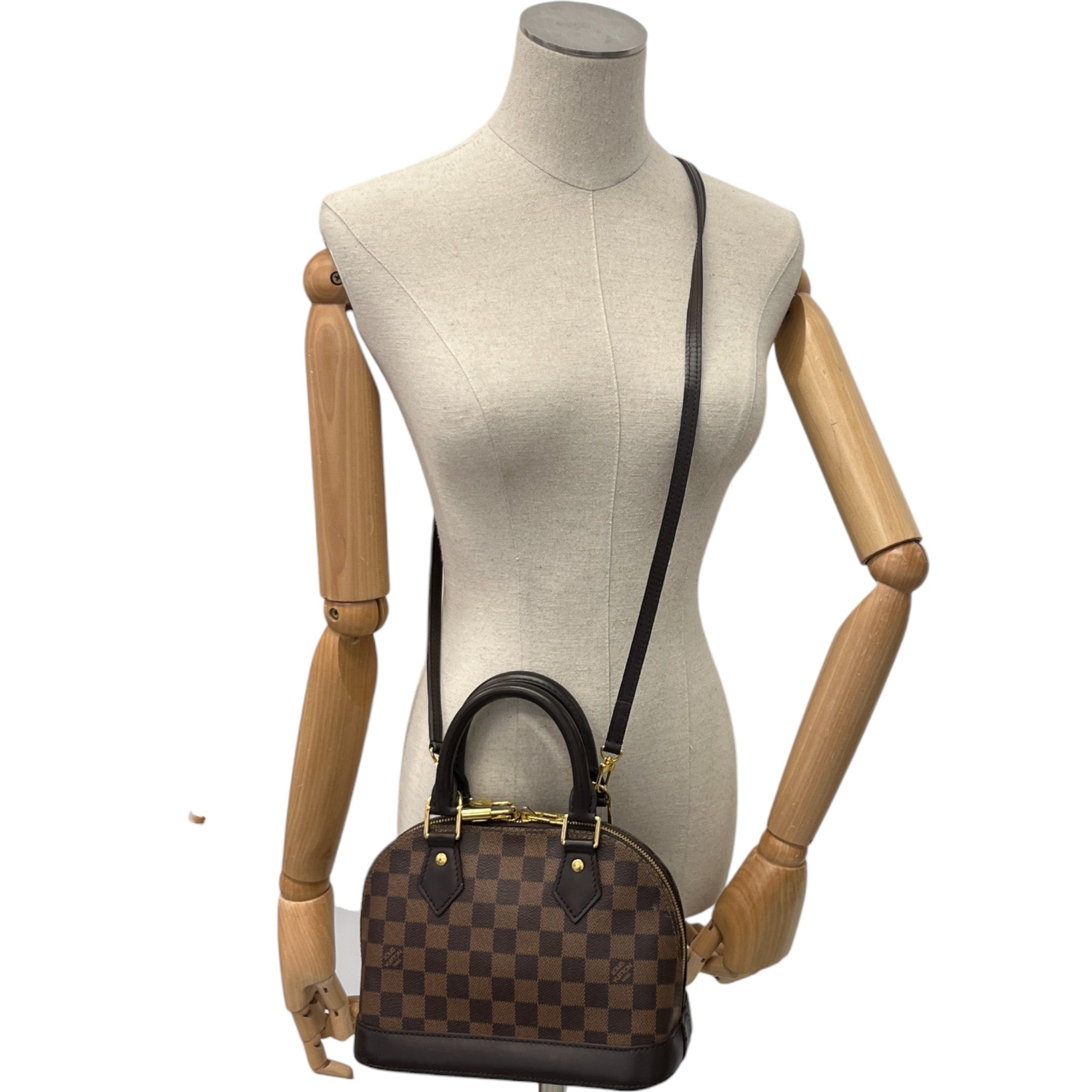 Women's Alma Bb Damier Ebene Bag Brown