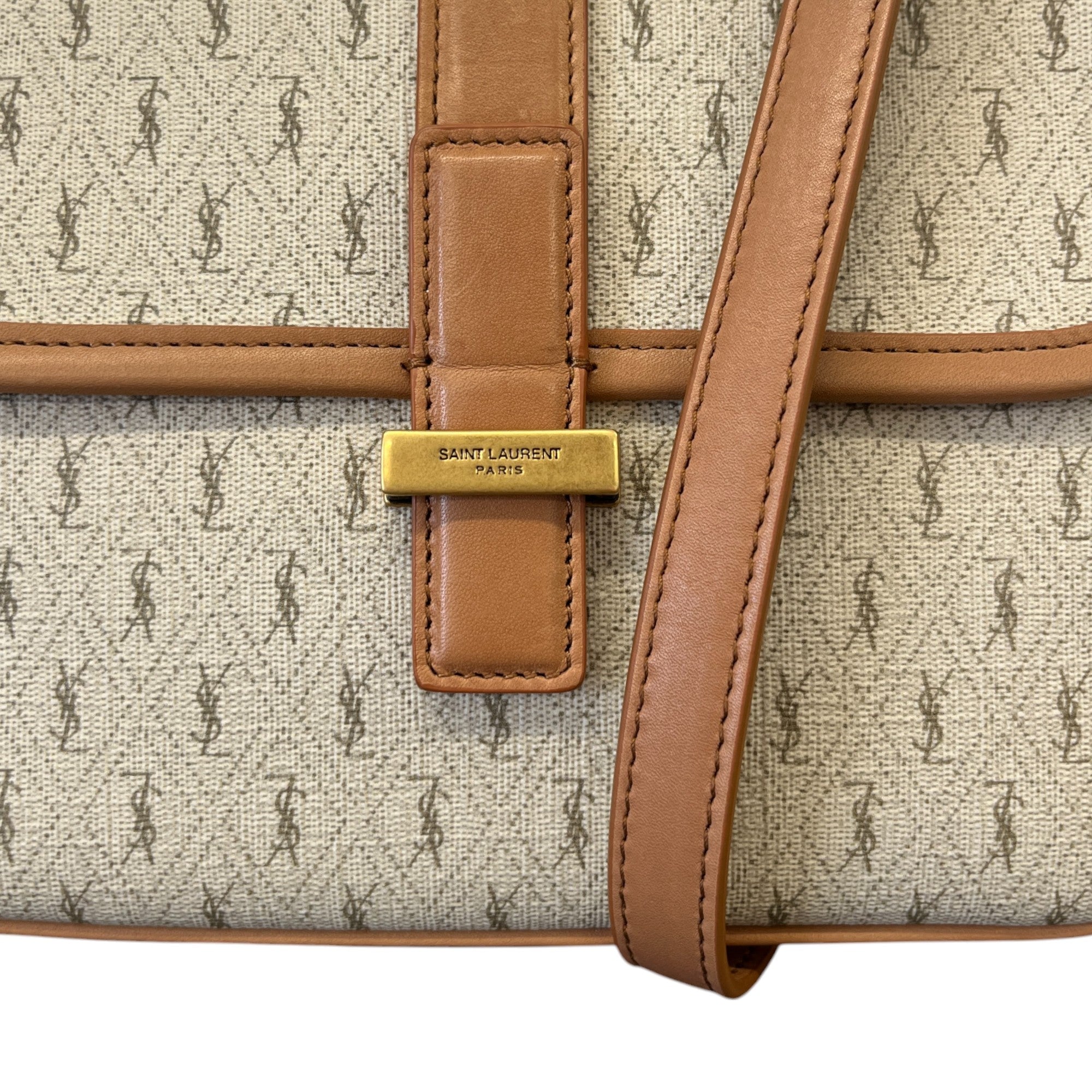 Women's Monogram Satchel Bag Beige