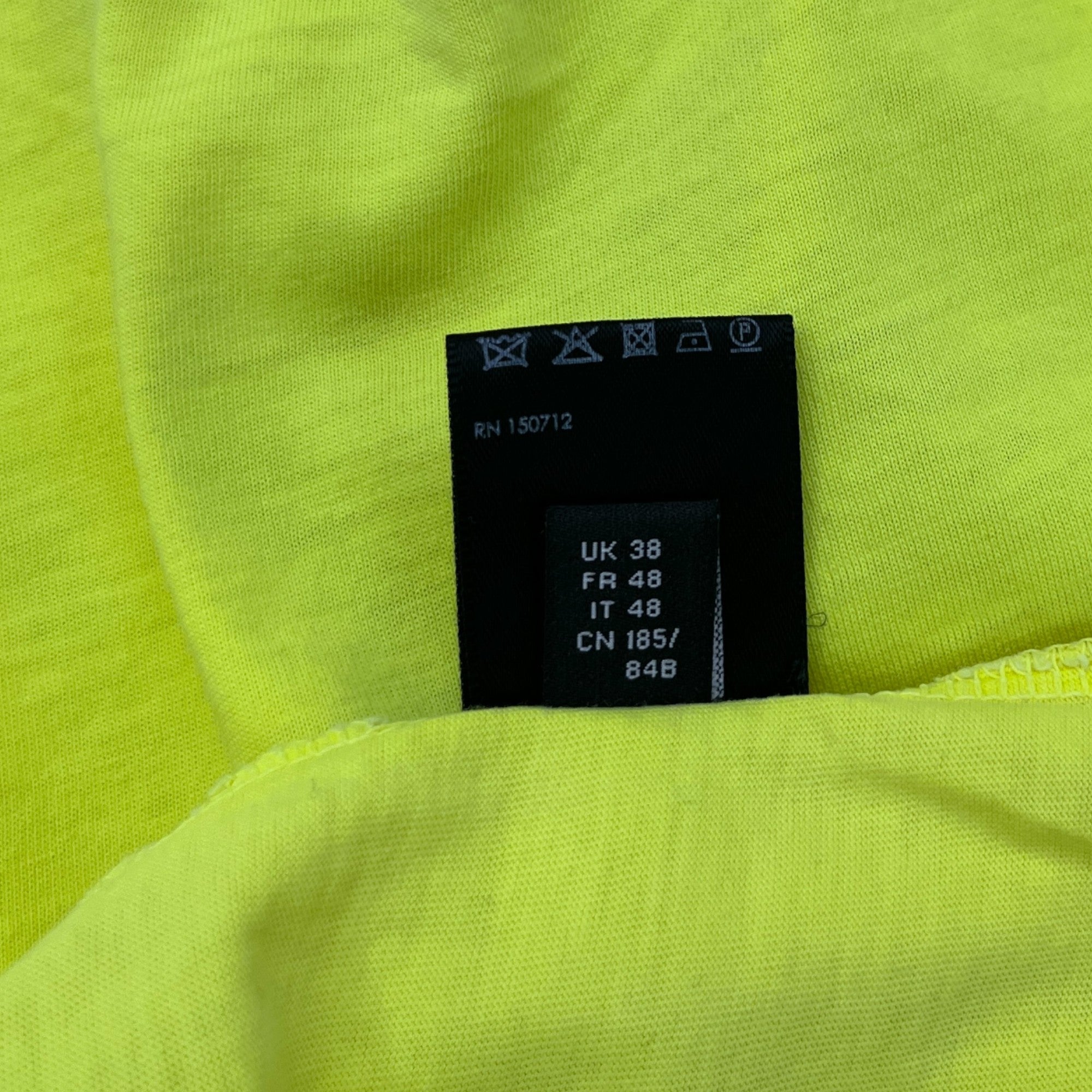 Men's Logo Print T-Shirt Yellow Size M