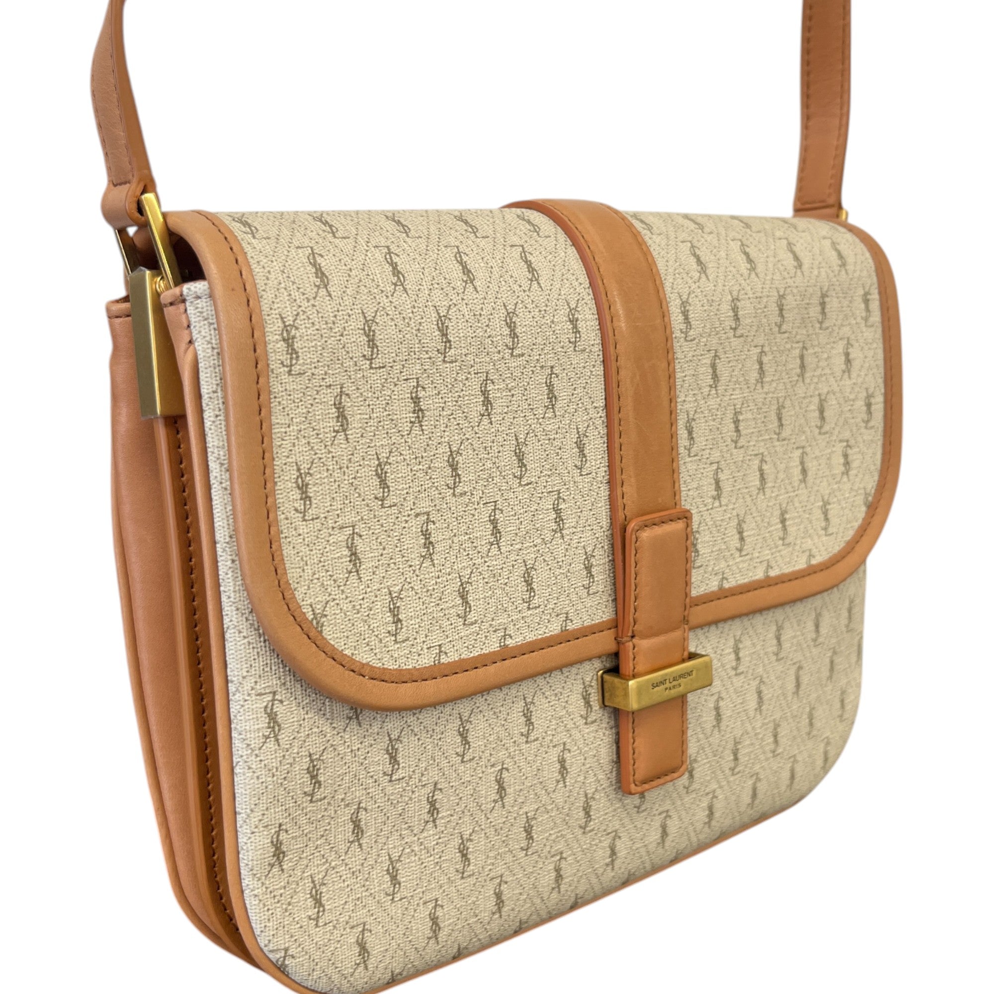 Women's Monogram Satchel Bag Beige