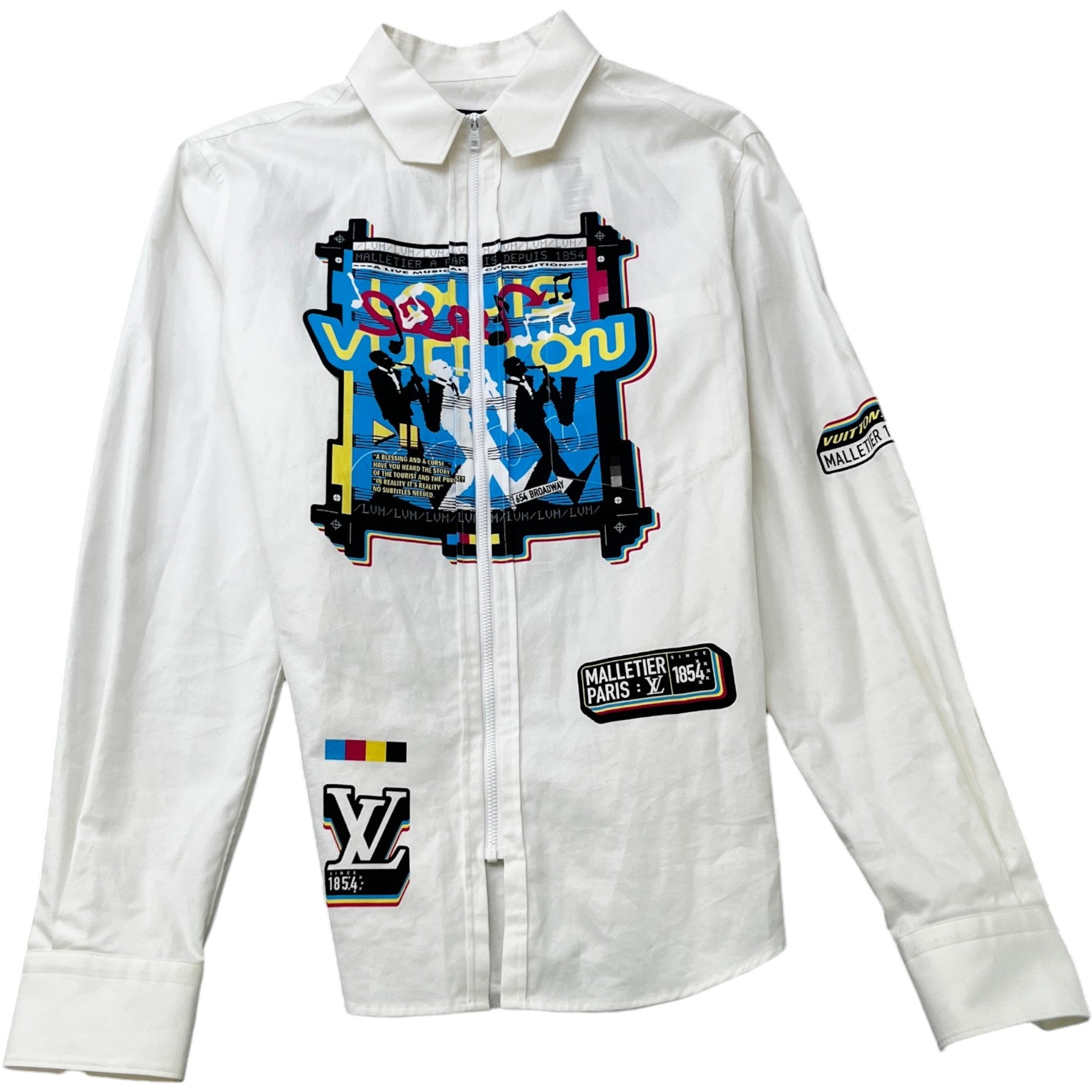 Men's Lv Jazz Flyer OverShirt White Size L