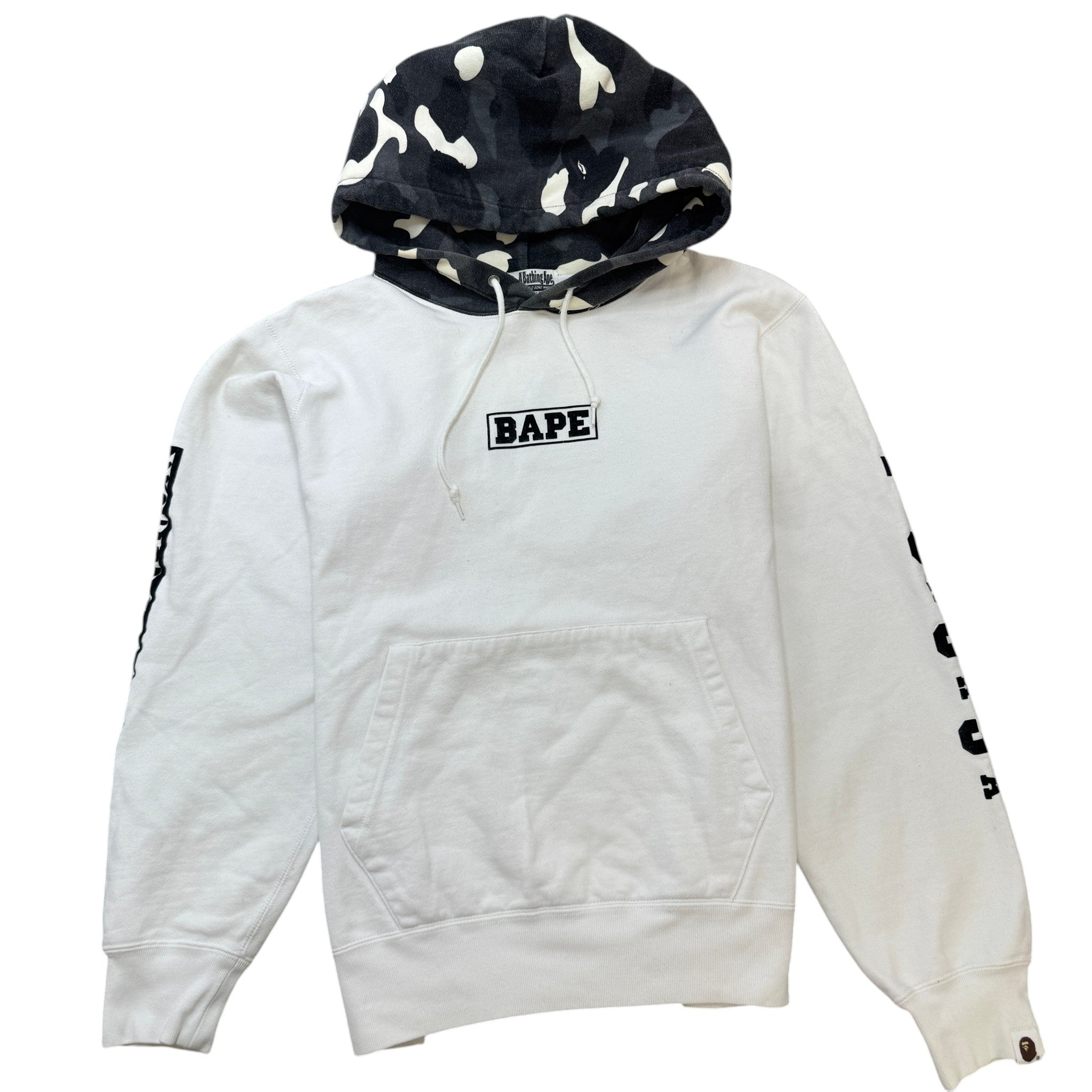 Men's Camo Print Hoodie White Size XL
