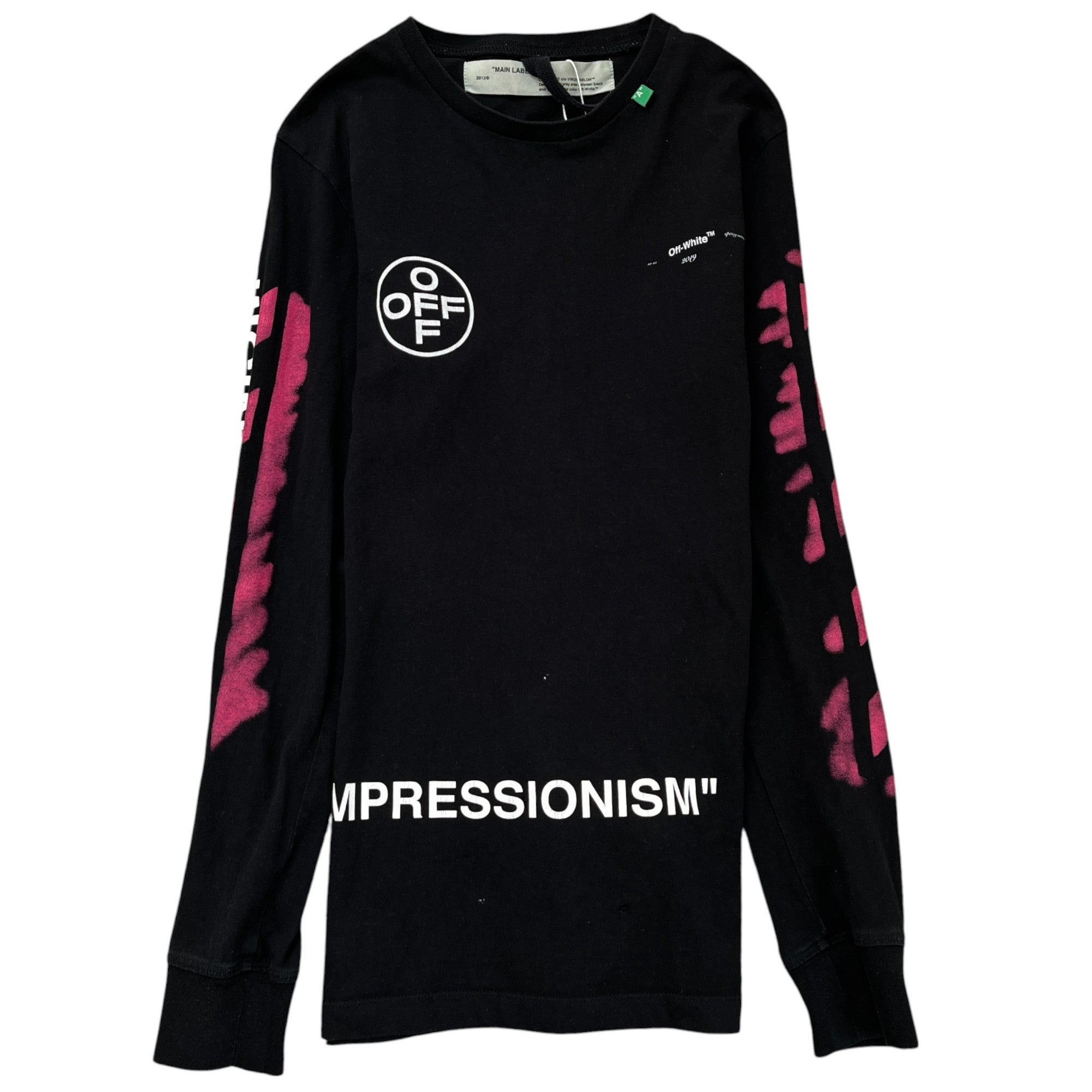 Men's Impressionism Arrow Long Sleeve T-Shirt Black Size XS