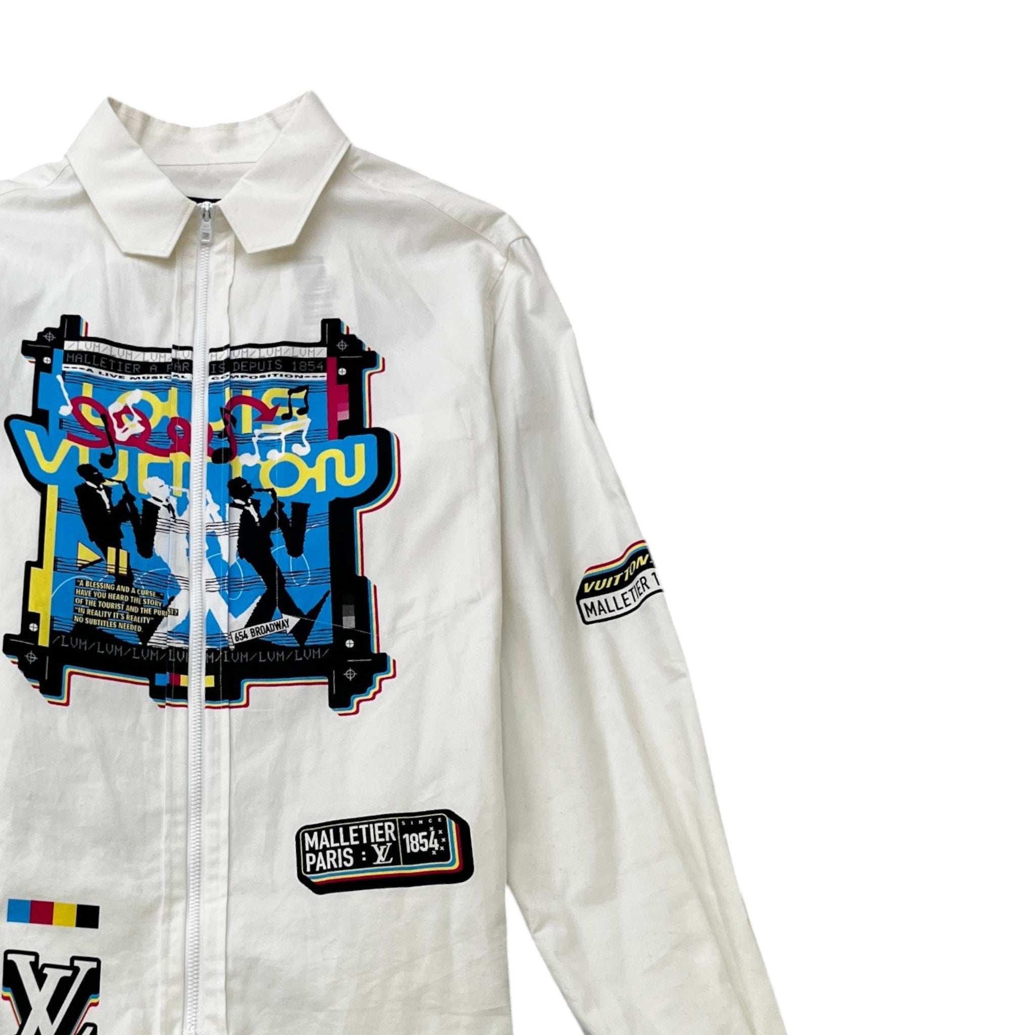 Men's Lv Jazz Flyer OverShirt White Size L