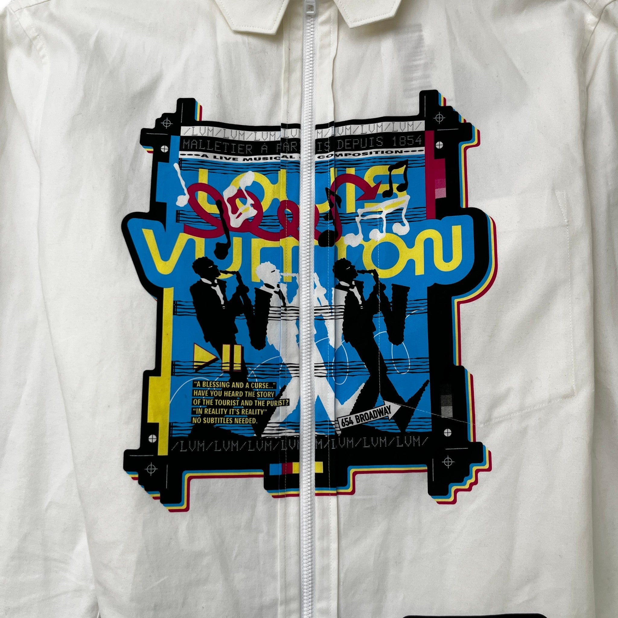 Men's Lv Jazz Flyer OverShirt White Size L