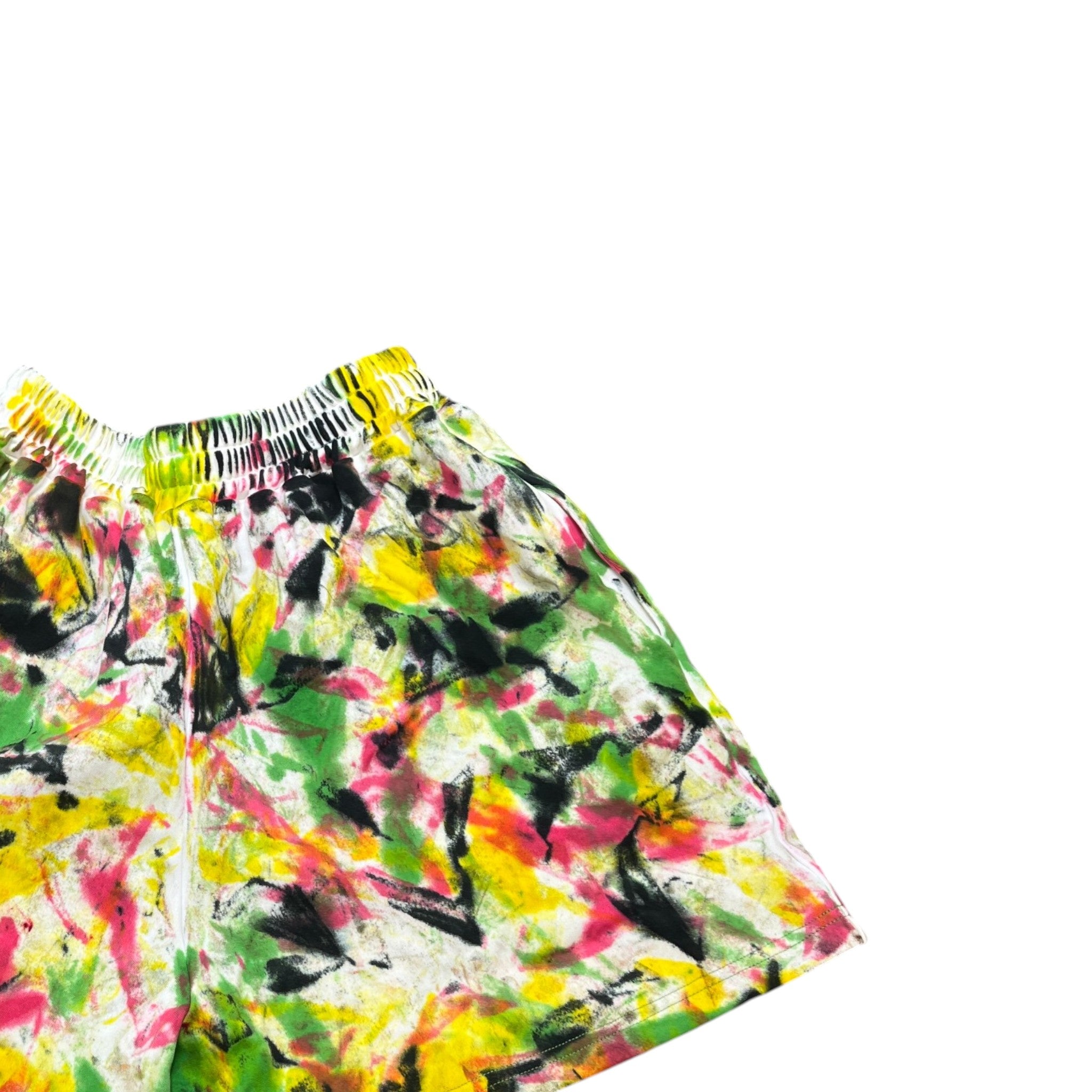 Men's Paint Splatter Shorts Multi-Coloured Size XS