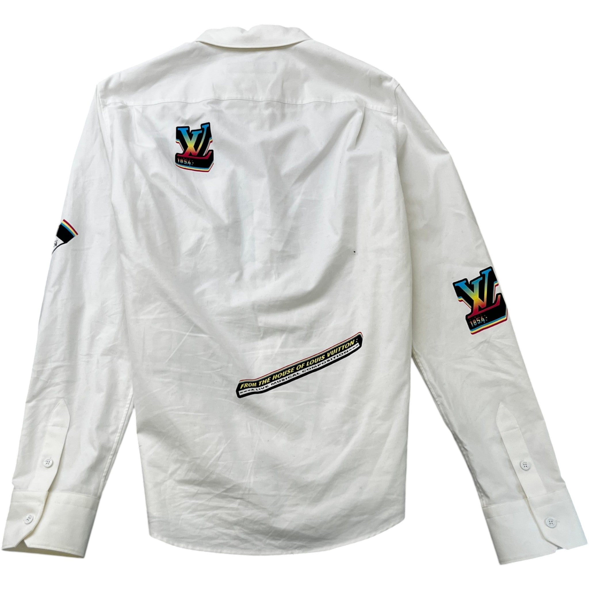 Men's Lv Jazz Flyer OverShirt White Size L